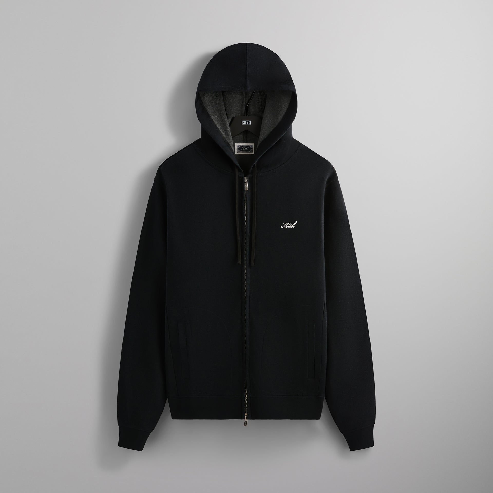 Kith Double Face Williams V Full Zip Hoodie - Black