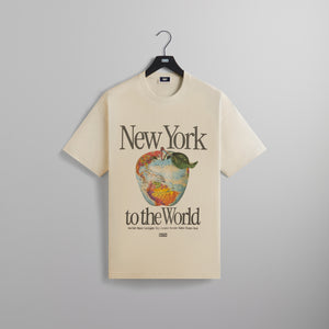 Kith NY to the World Apple Globe Vintage Tee - Sandrift