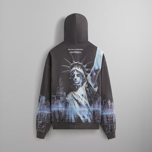 Kith NY to the World Neon Liberty Vintage Nelson Hoodie - Black