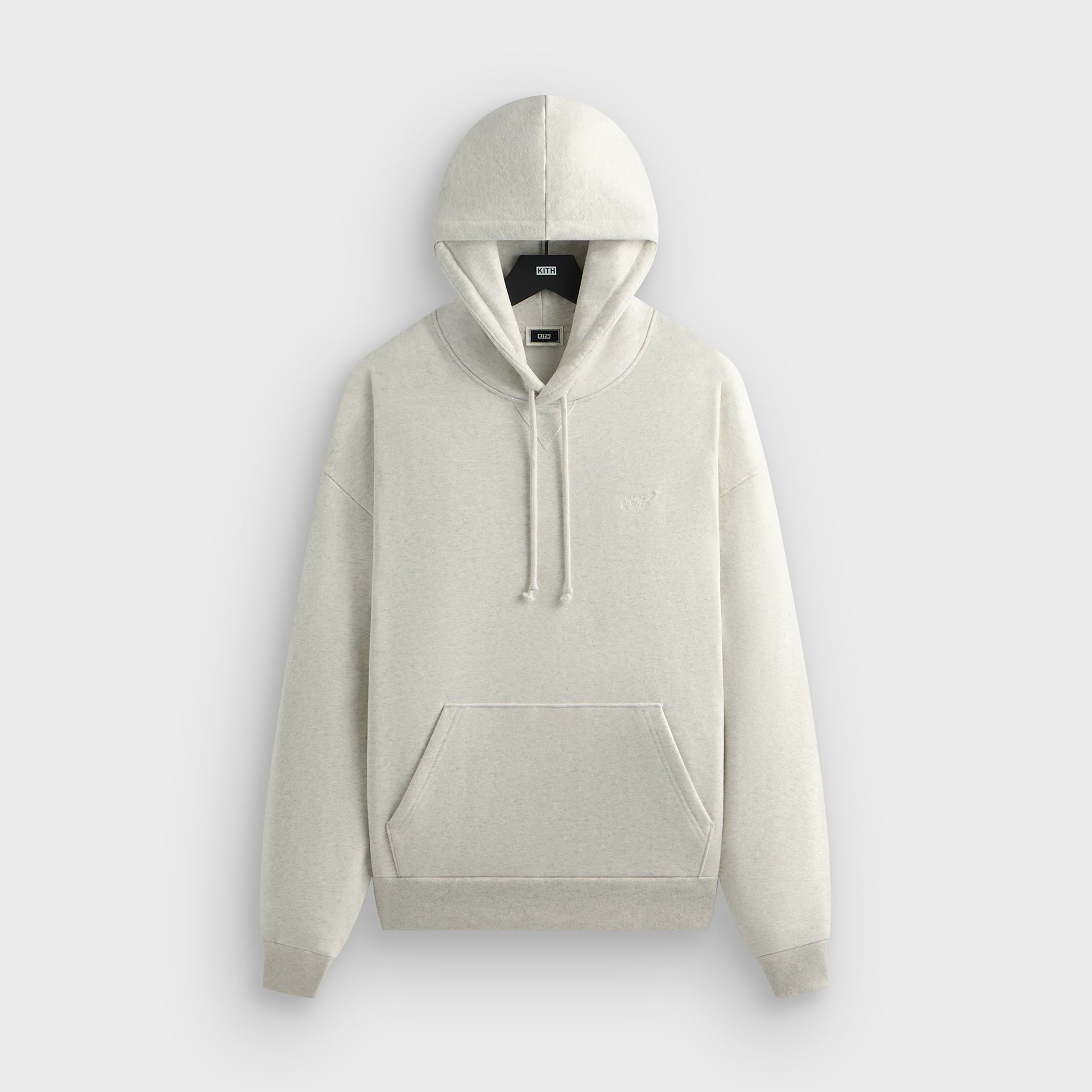 Kith Sueded French Terry Nelson Hoodie - Light Heather Grey - PH