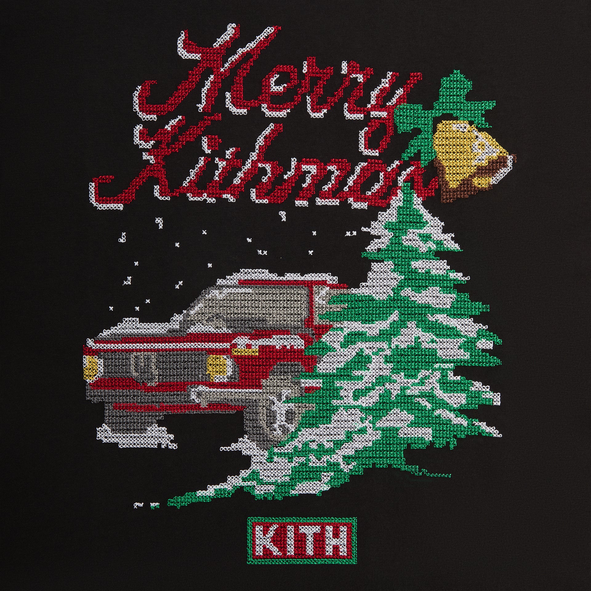 Kithmas Needlepoint Tee - Black