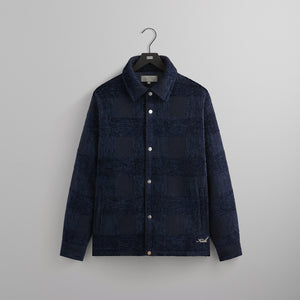 Kith Chenille Plaid Brixton Puffed Shirt Jacket - Nocturnal