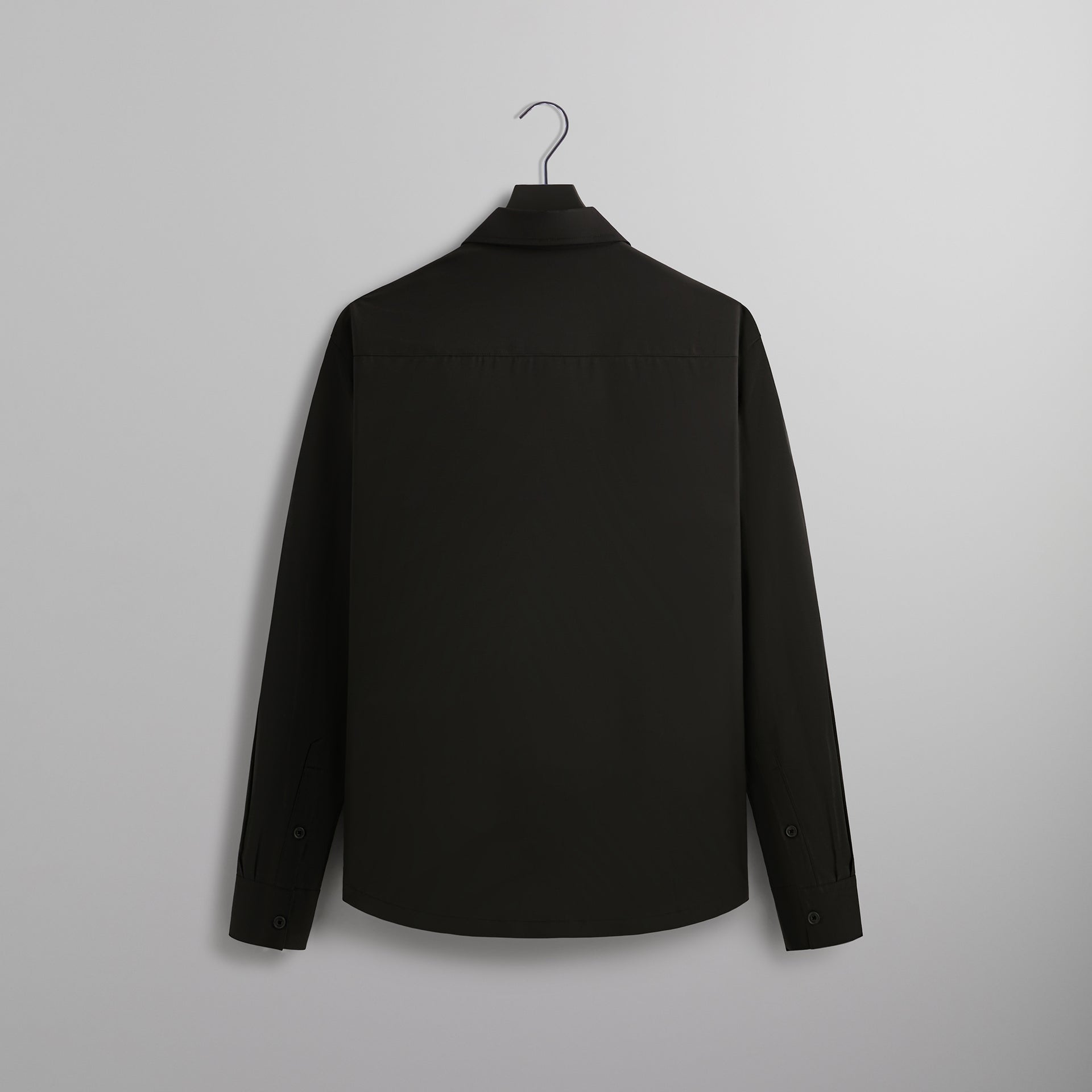 &Kin Tropical Wool Marquis Zip Up Shirt - Black