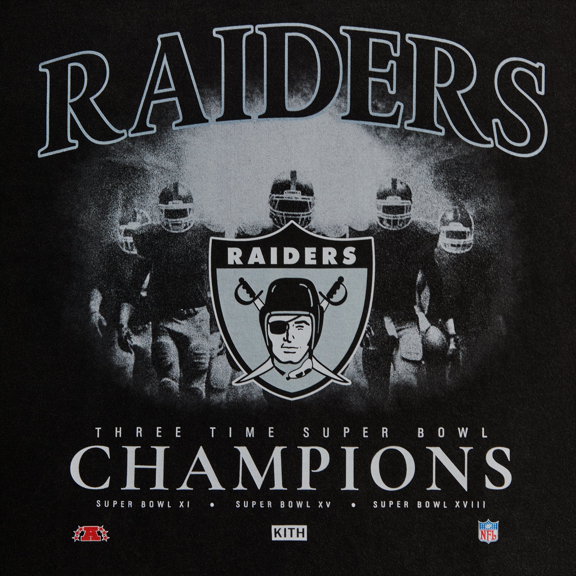 Kith & '47 for the NFL: Raiders Vintage Long Sleeve Tee - Black