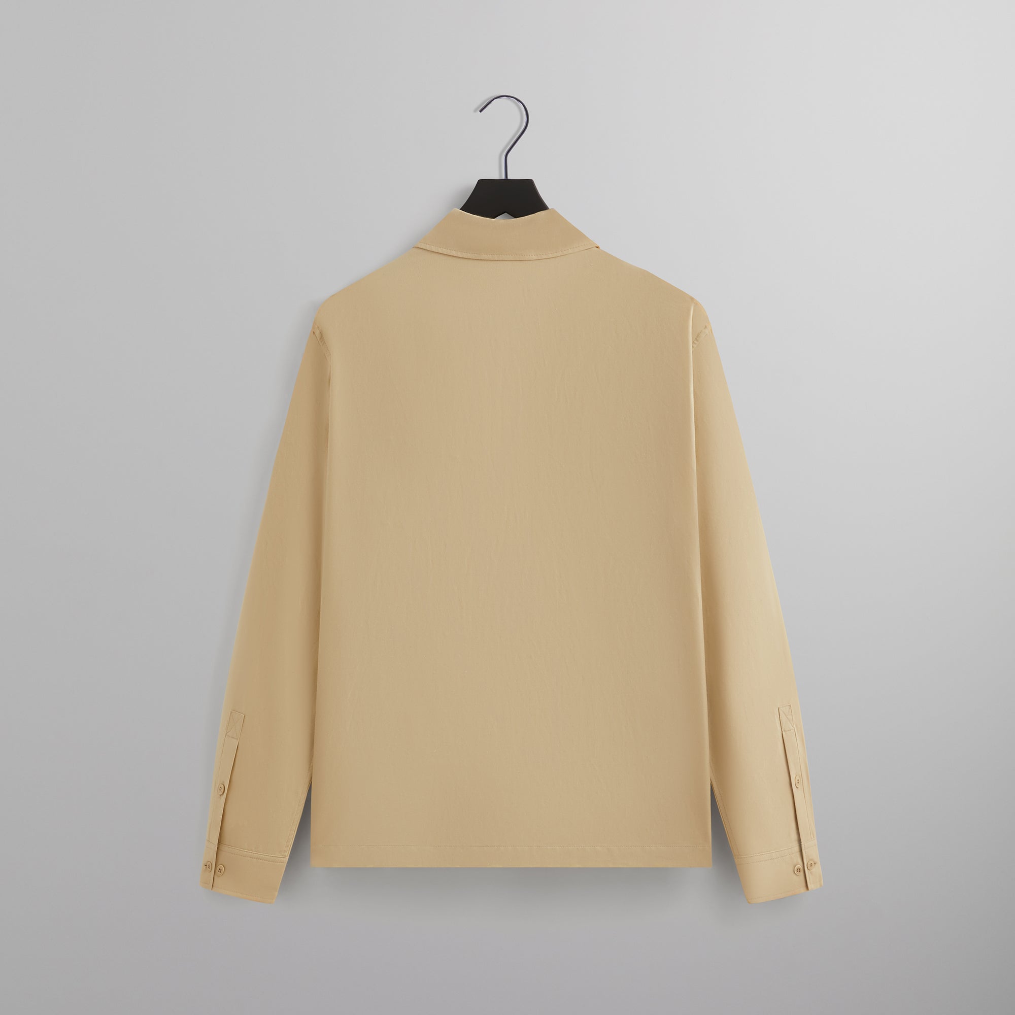kith Silk cotton シャツ Kith Silk Cotton Thompson Camp Collar Shirt - Black – Kith