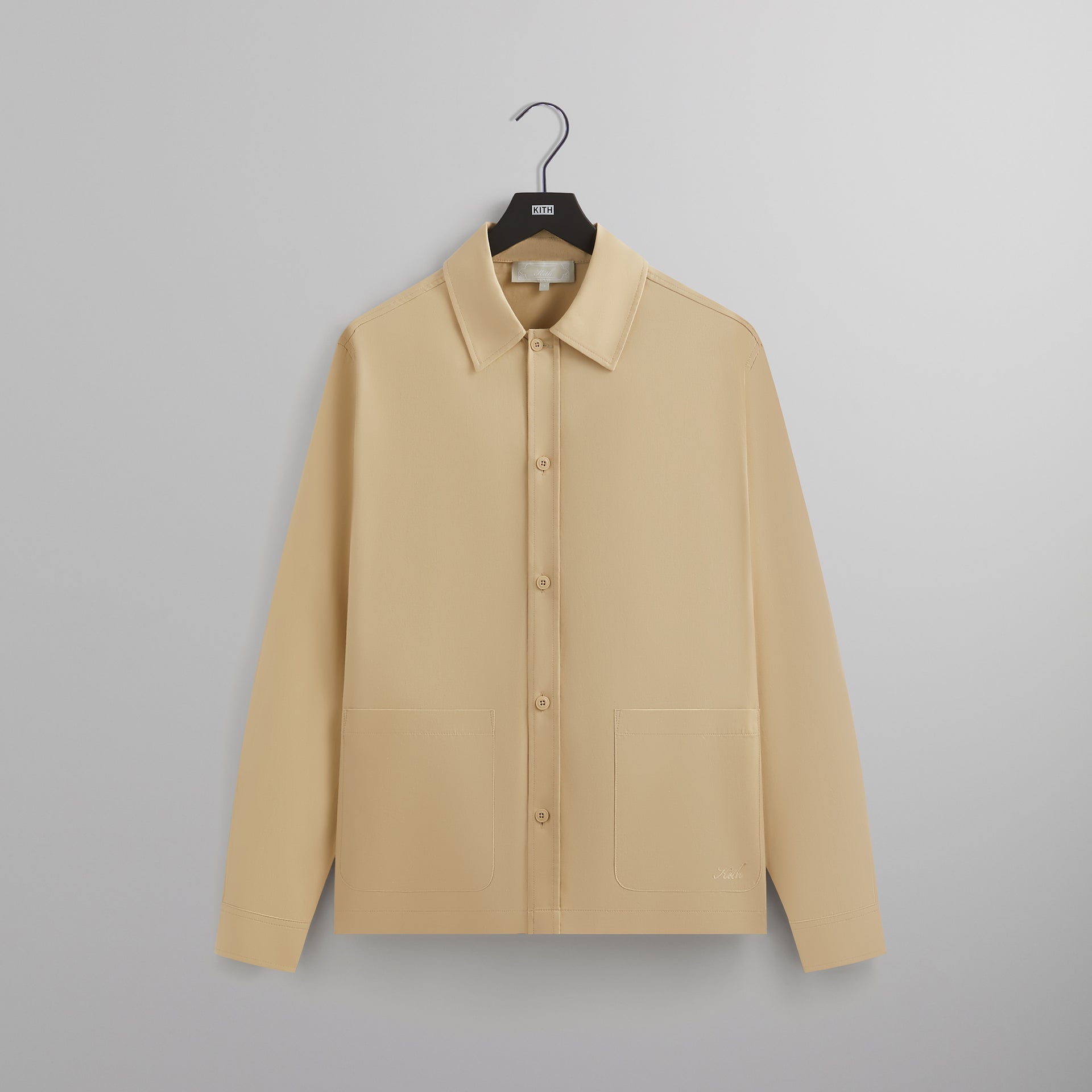 Kith Silk Cotton Long Sleeve Boxy Collar Overshirt - Arete