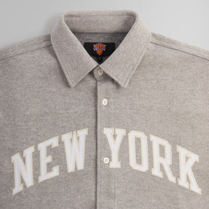 Kith for the New York Knicks Felted Jersey Apollo Shirt - Medium Heather Grey