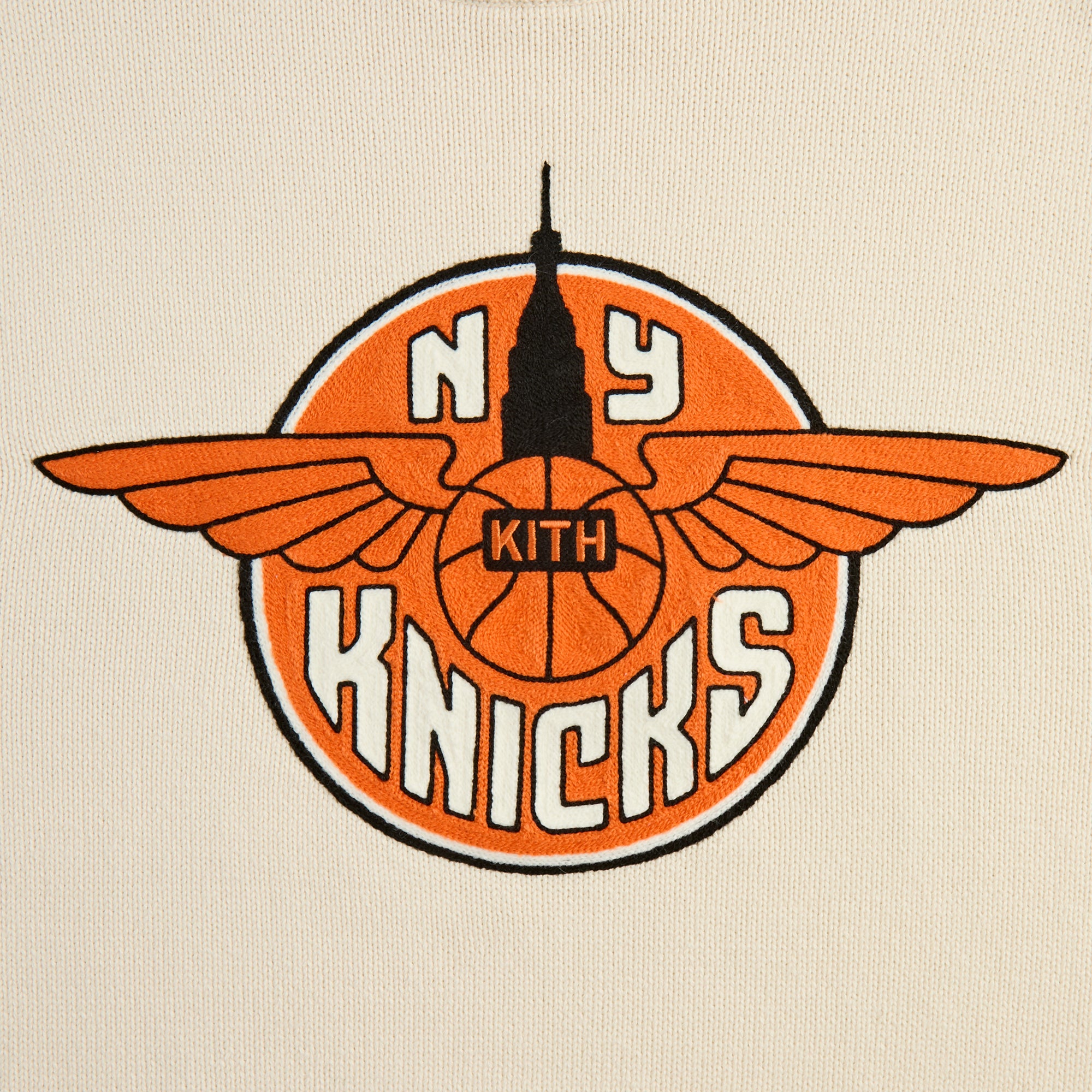Kith for the New York Knicks Wings Lewis Sweater - Sandrift Kith for the New York Knicks Wings Lewis Sweater - Sandrift
