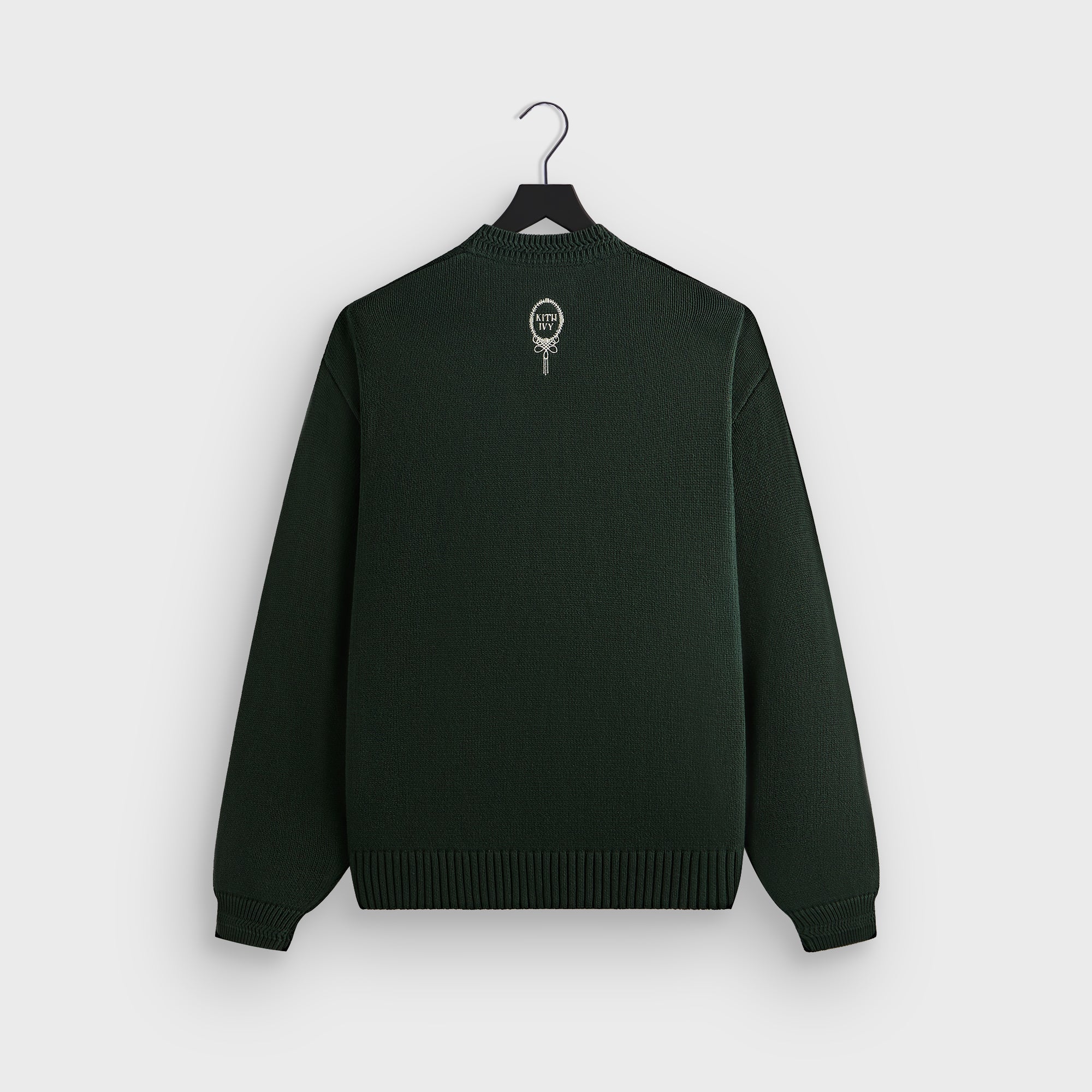 Kith Crest Stitched Lewis セーター レトログリーン Kith Crest Stitched Lewis Sweater - Eternal | Parallel