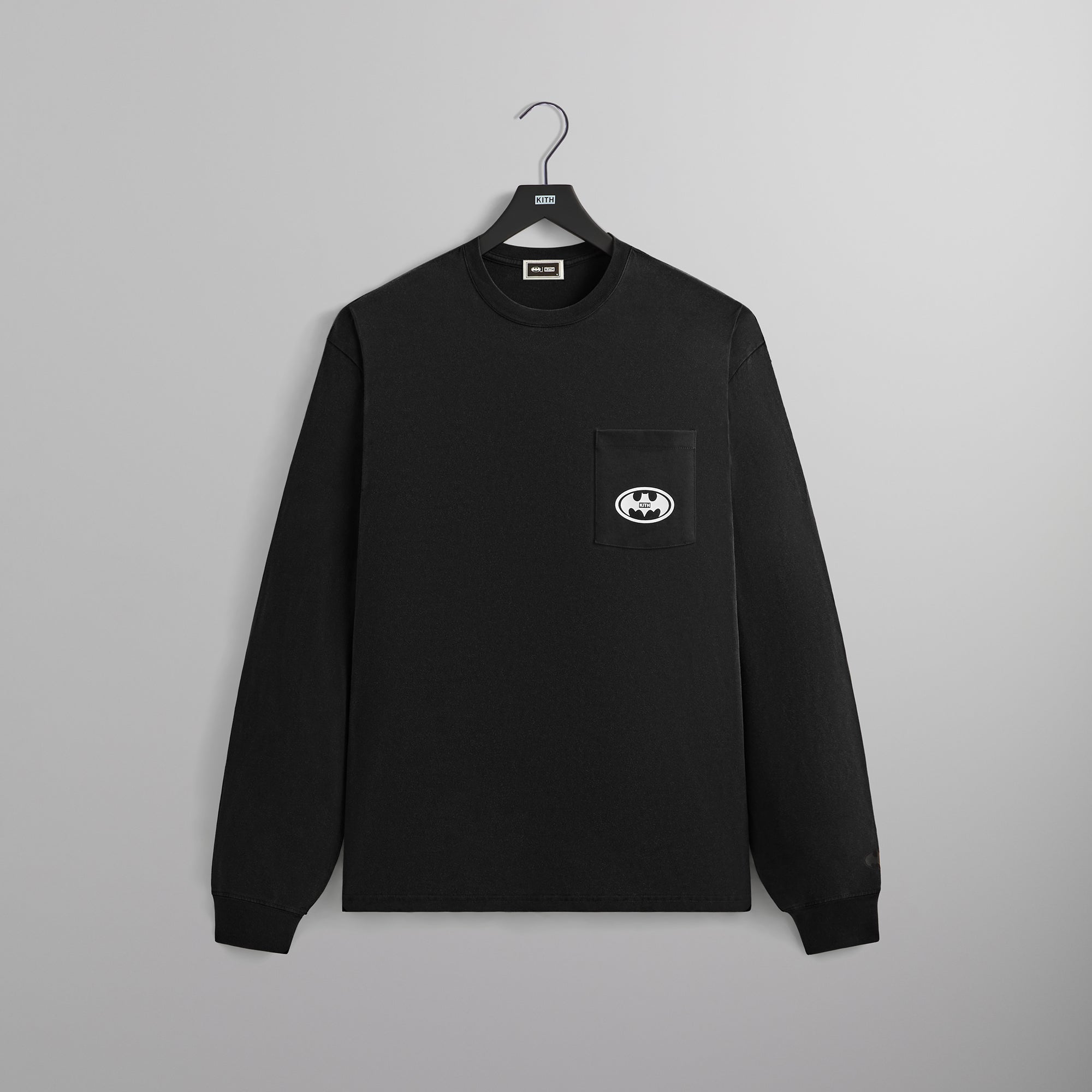 Batman | Kith History Vintage Pocket Long Sleeve Tee - Black