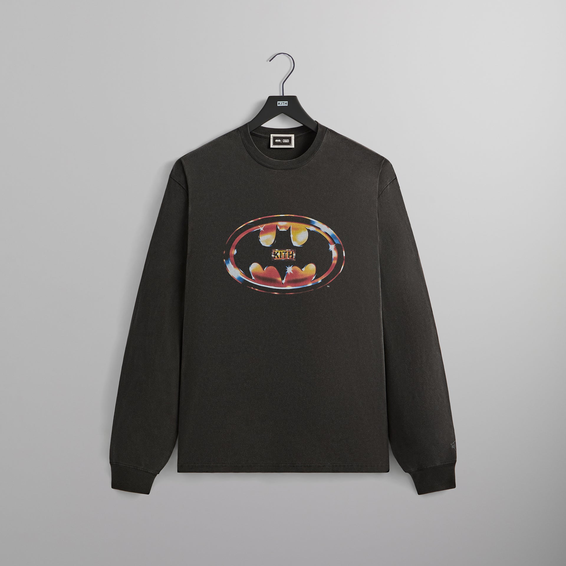 Batman | Kith Logo Vintage Long Sleeve Tee - Black