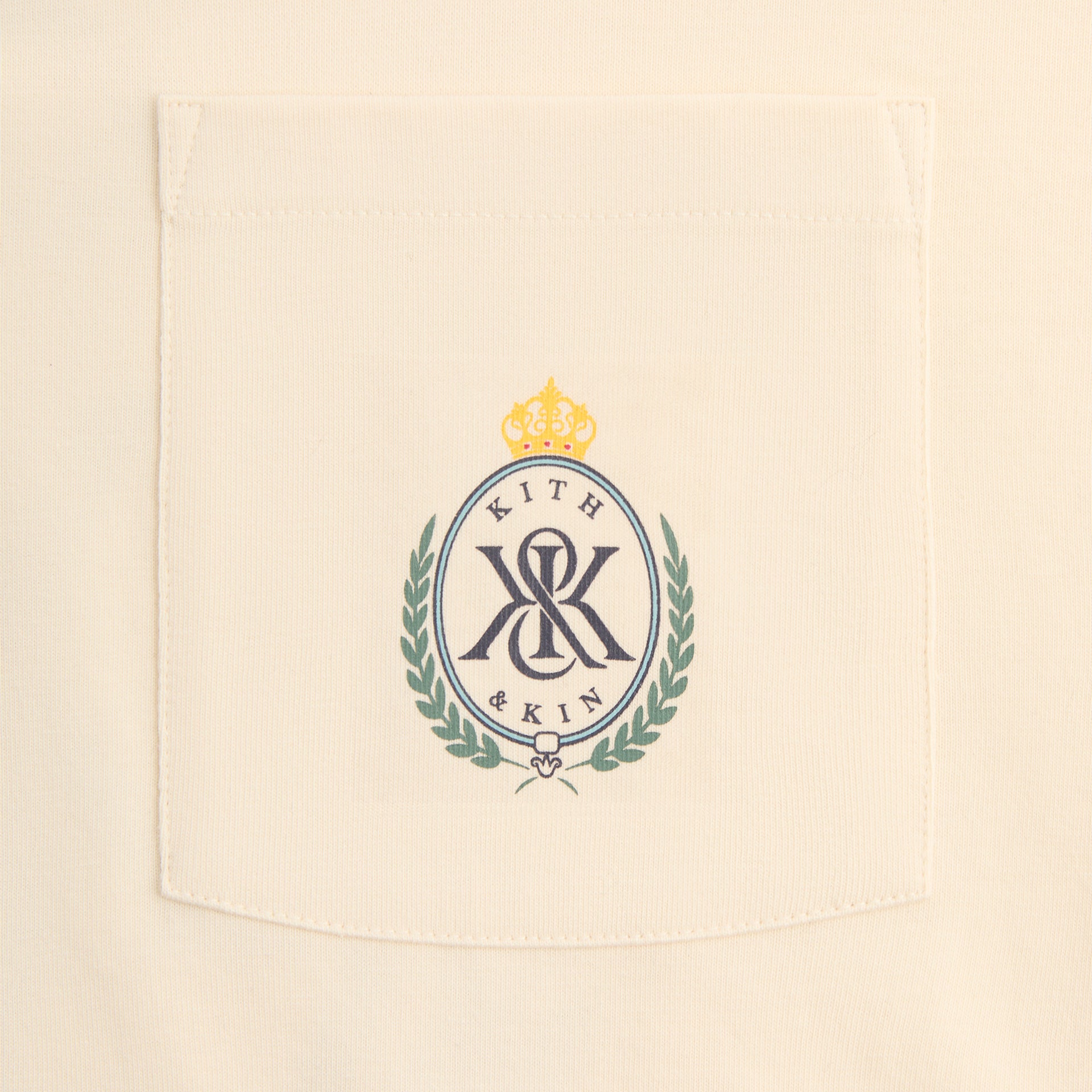 Kith K&K Crest Pocket Tee - Sandrift