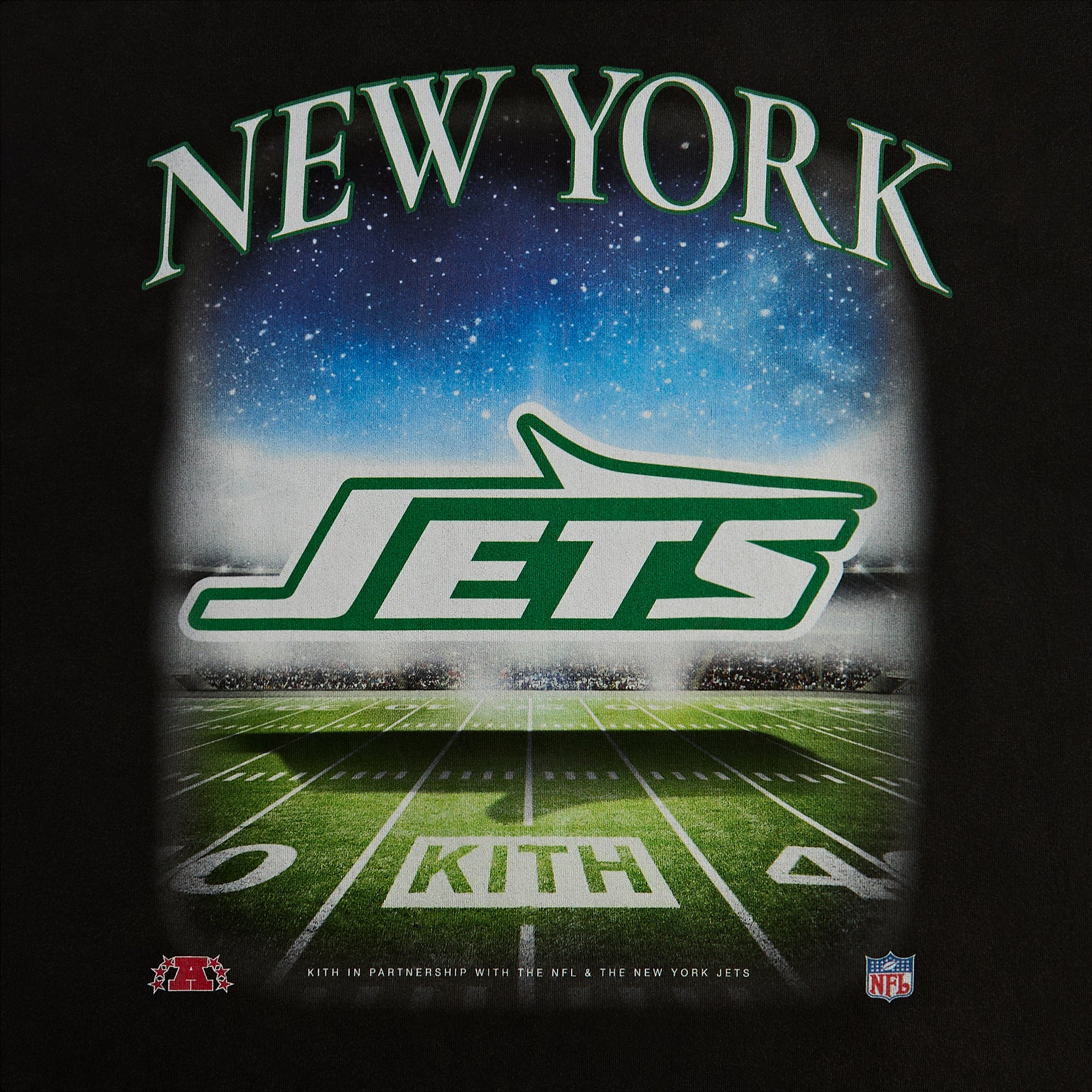 Kith & '47 for the NFL: Jets Vintage Long Sleeve Tee - Black