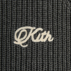 Kith Knit Miles Hoodie - Dark Heather Grey