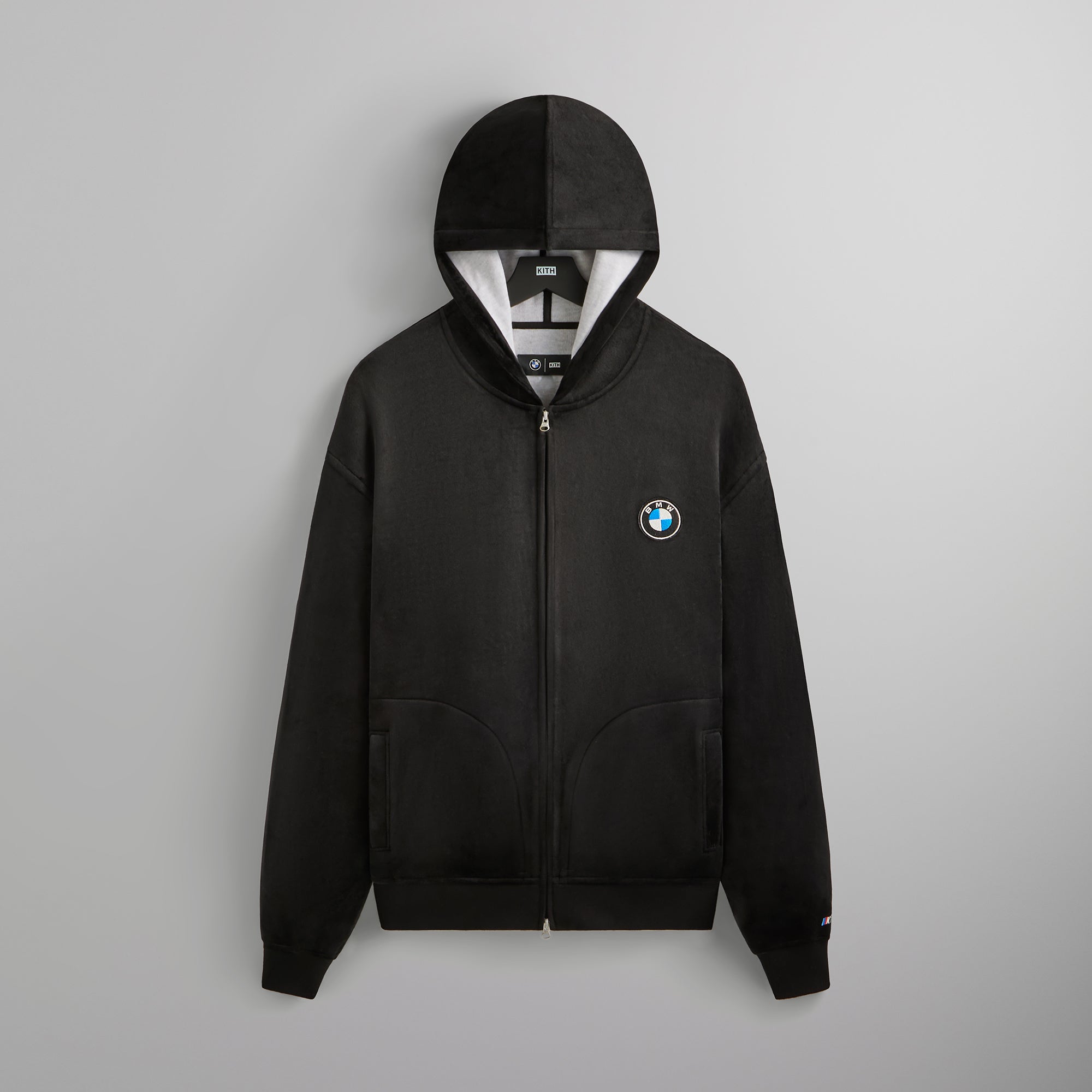 Kith for BMW Bonded Velour Williams V Full Zip Hoodie - Black PH