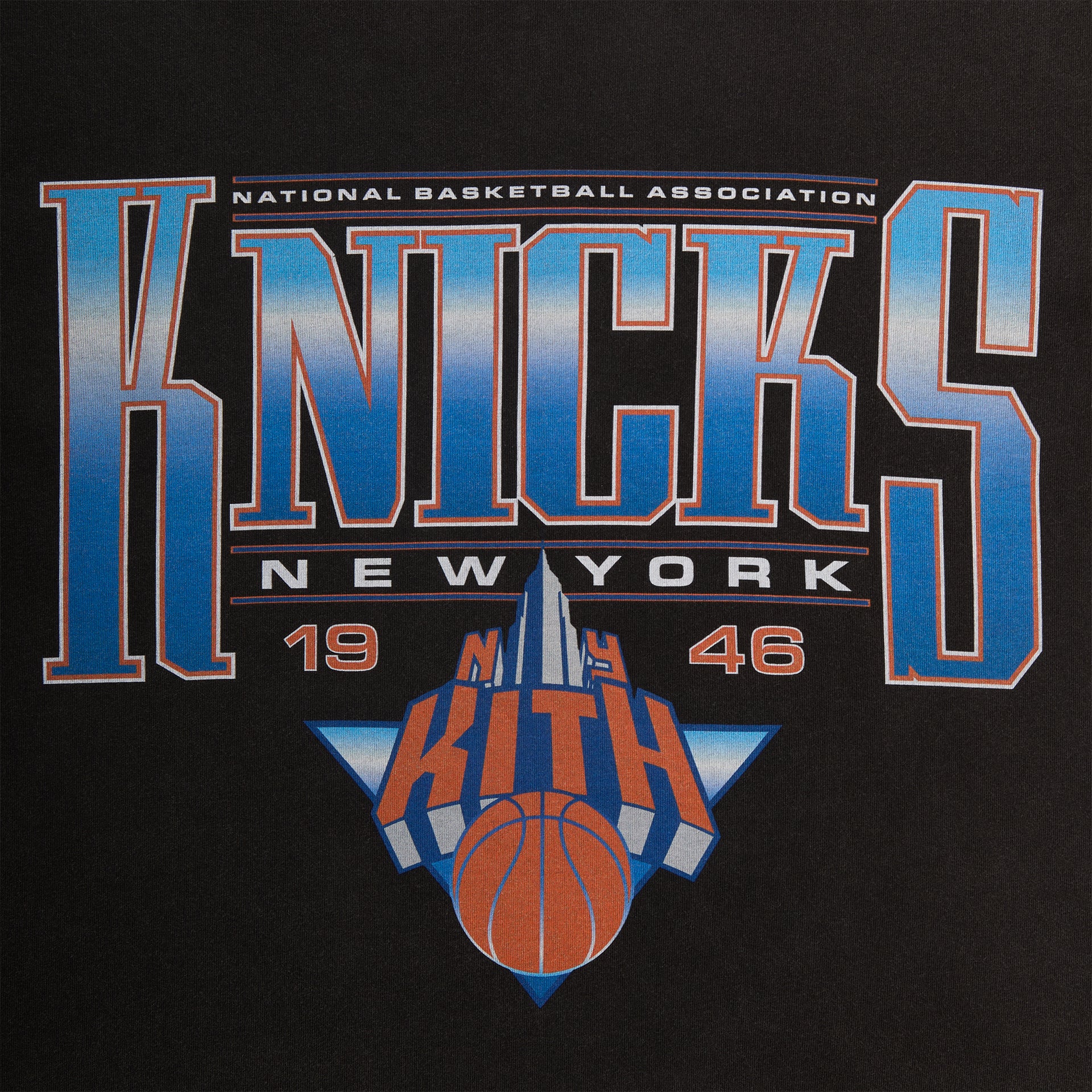 Kith for the New York Knicks Luster Vintage Tee - Black