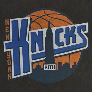 Kith for the New York Knicks City Vintage Long Sleeve Tee - Black PH