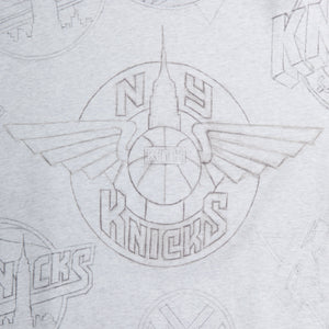 Kith for the New York Knicks Sketched Vintage Nelson Crewneck - Light Heather Grey PH