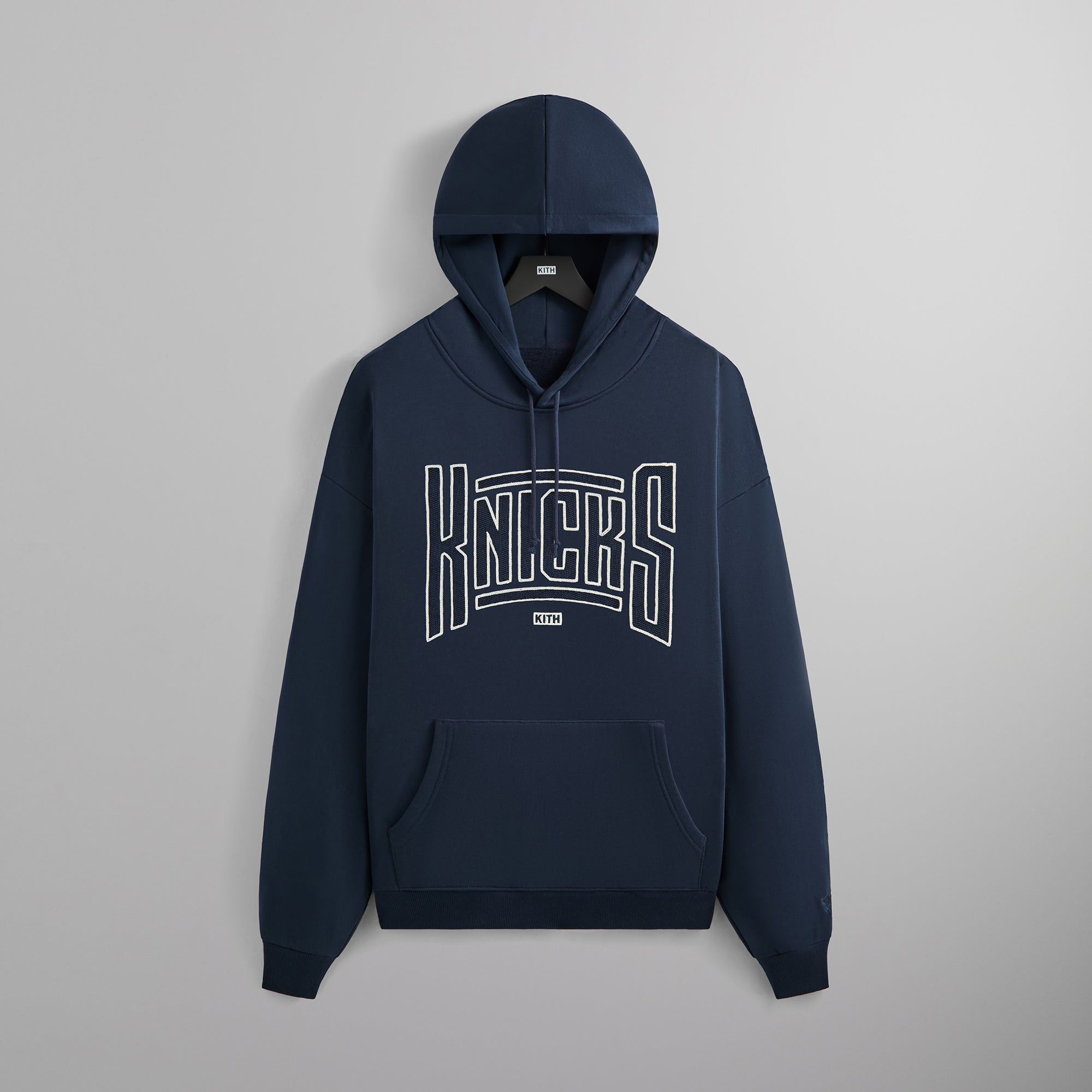 Kith for The New York Knicks Arched Vintage Nelson Hoodie Nocturnal XXL