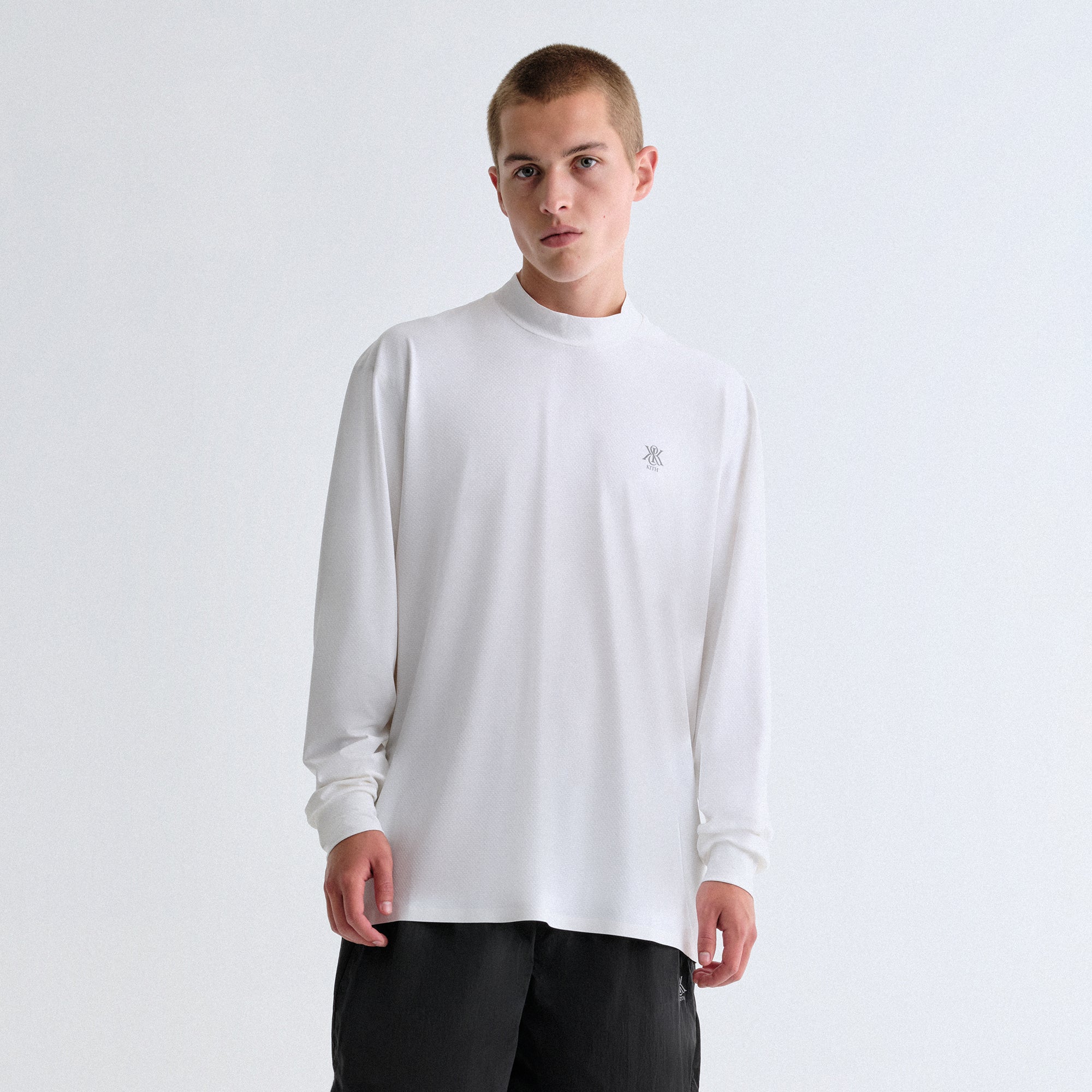 新品　BRIEFING MENS BIG BEAT MOCK NECK RF Performance Gamer Stretch Long-Sleeve Mock Neck T-Shirt
