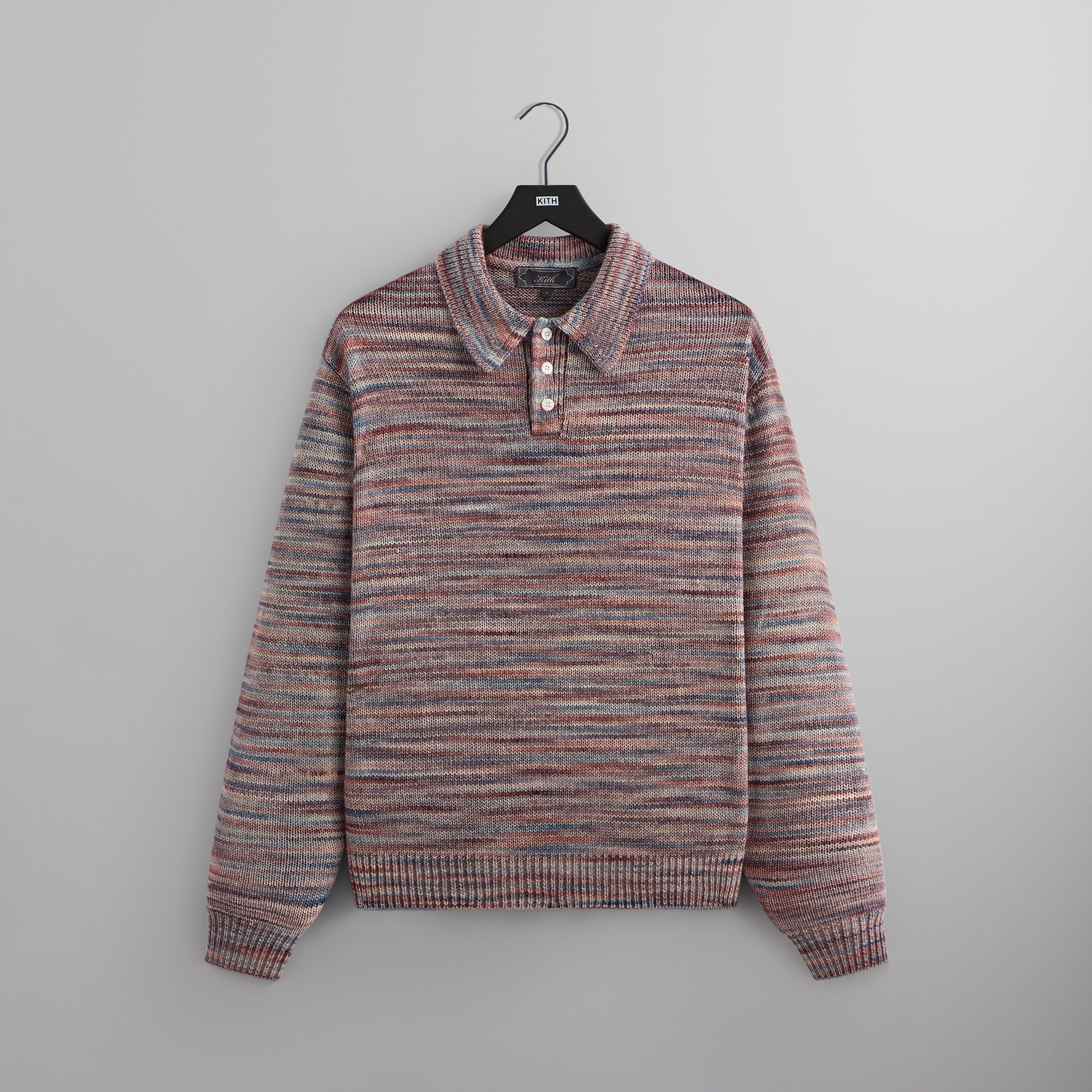 Kith Space Dye Harmon Rugby Pullover - Dewberry