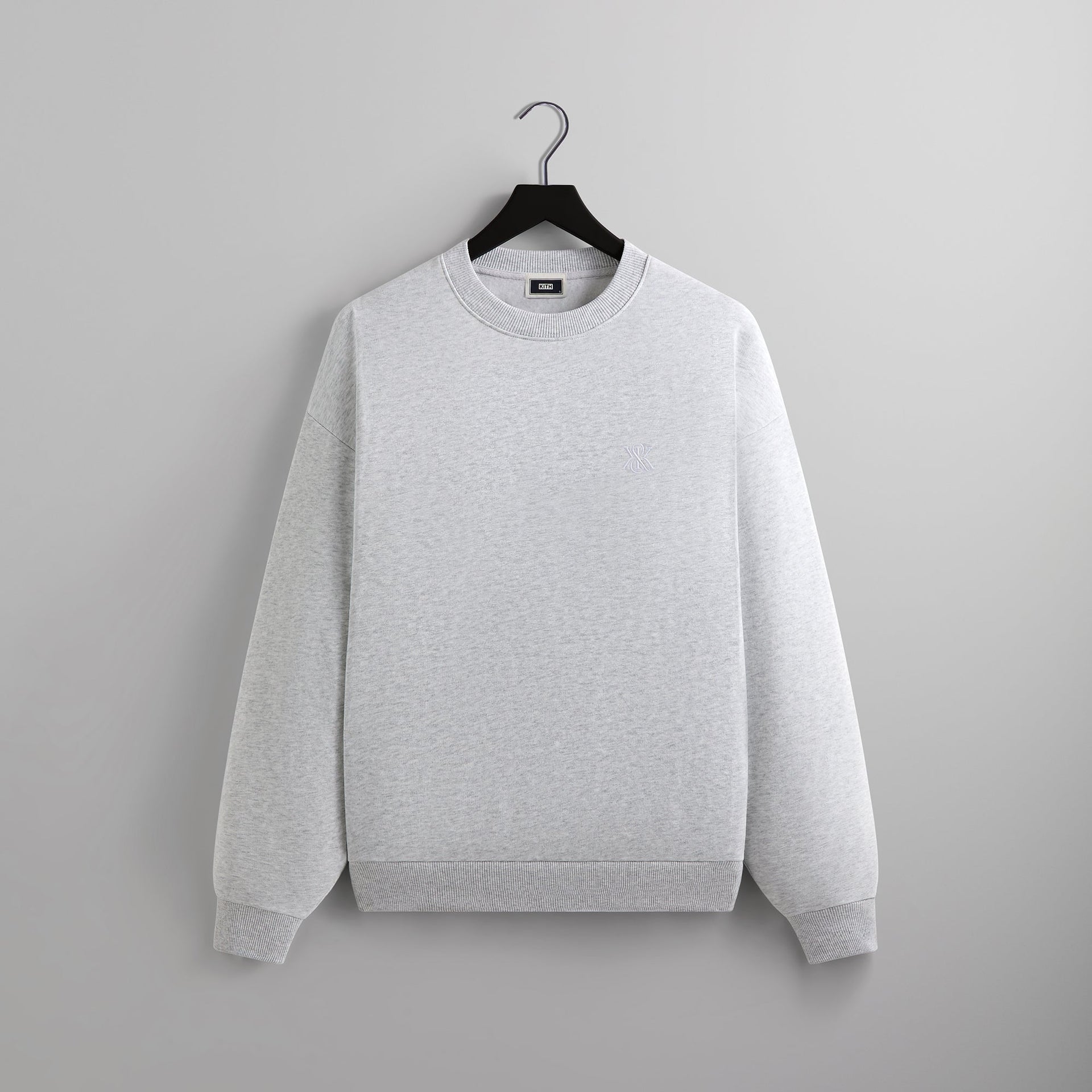 Kith Compact Knit Nelson Crewneck - Light Heather Grey PH