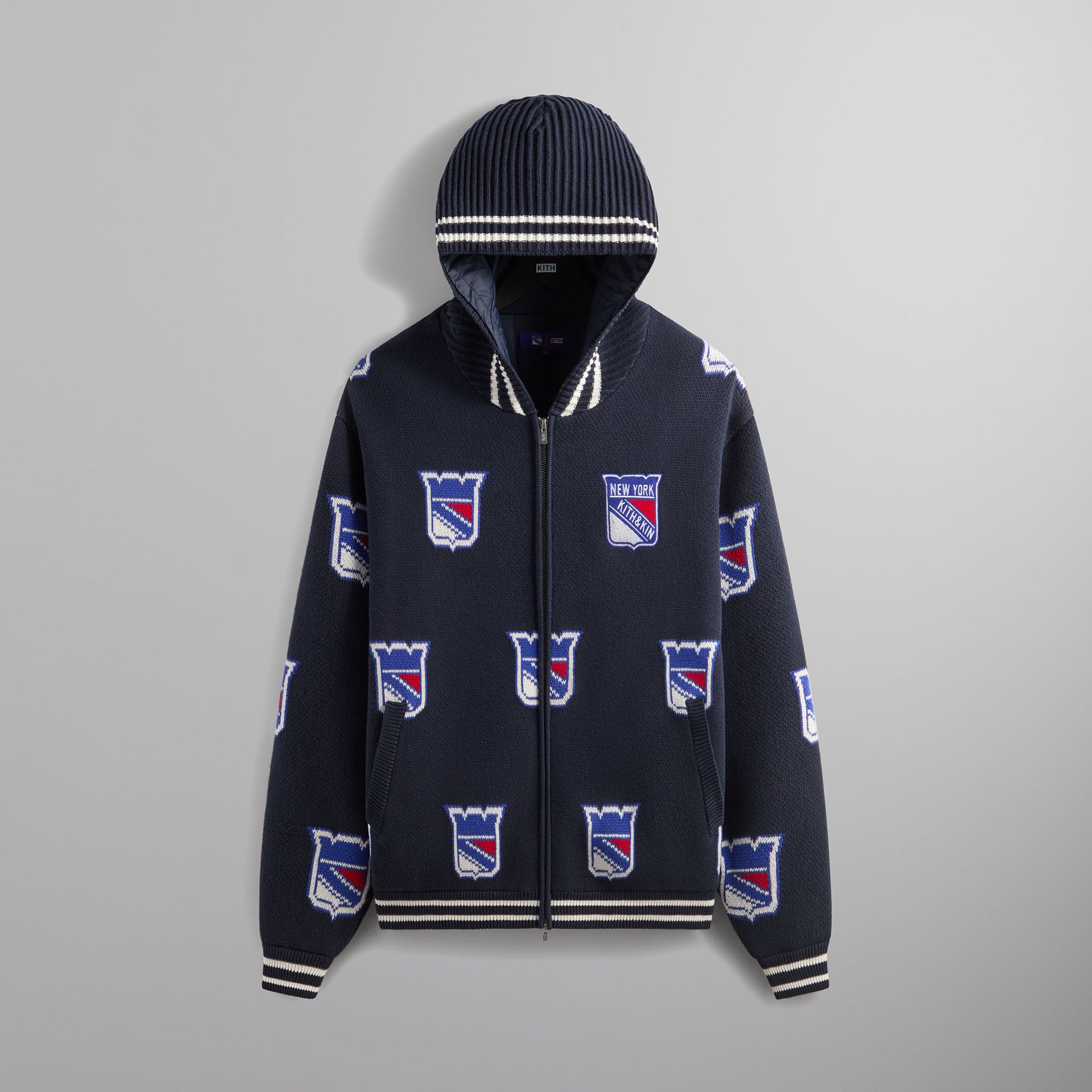 Kith for the New York Rangers Wyona Full Zip With Hood - Nocturnal