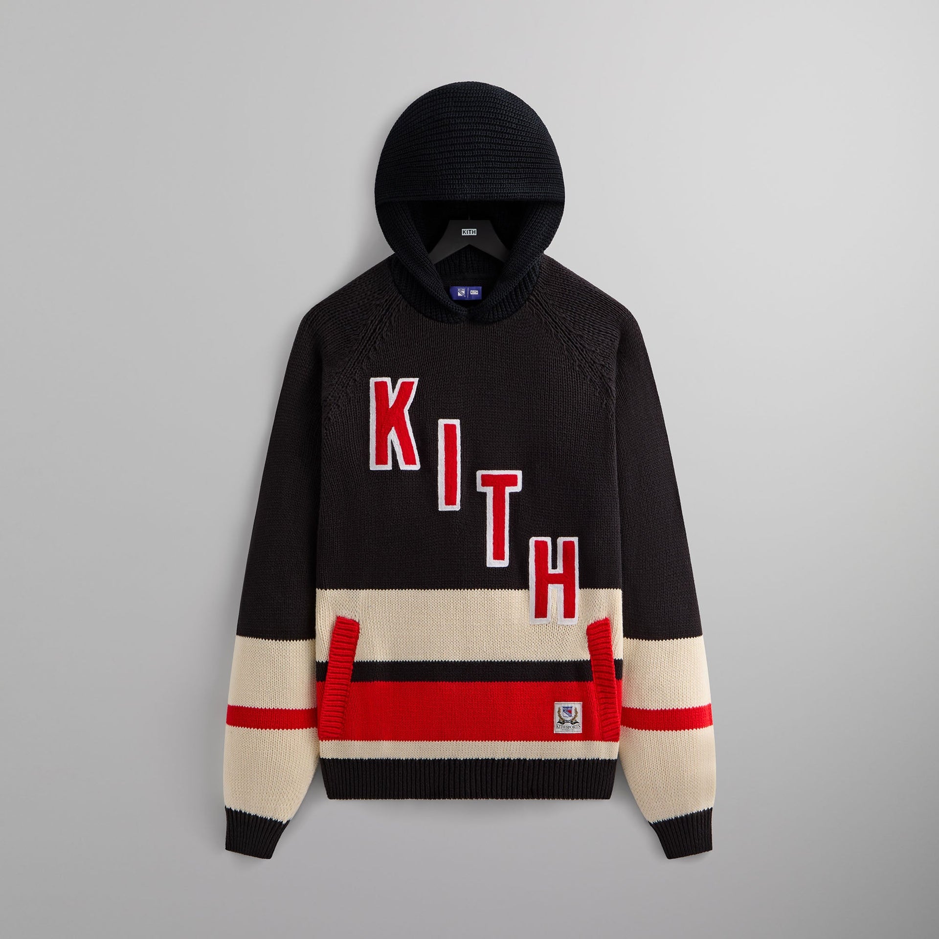 Kith for the New York Rangers Hooded Delk Sweater - Black PH