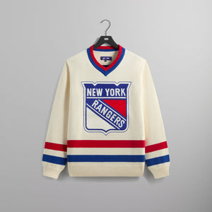 Kith for the New York Rangers V-Neck Lewis Sweater - Sandrift