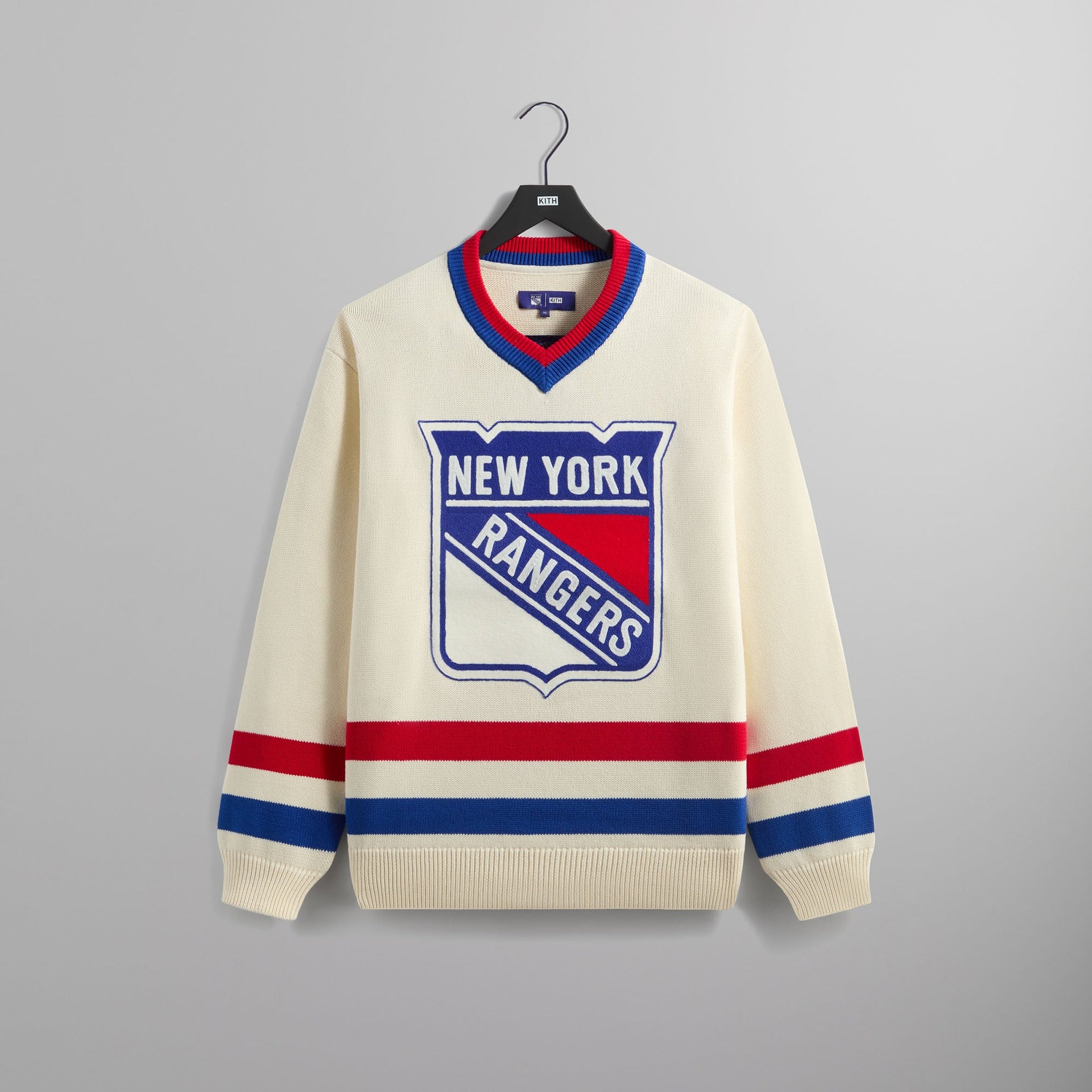 Kith for the New York Rangers V-Neck Lewis Sweater - Sandrift PH