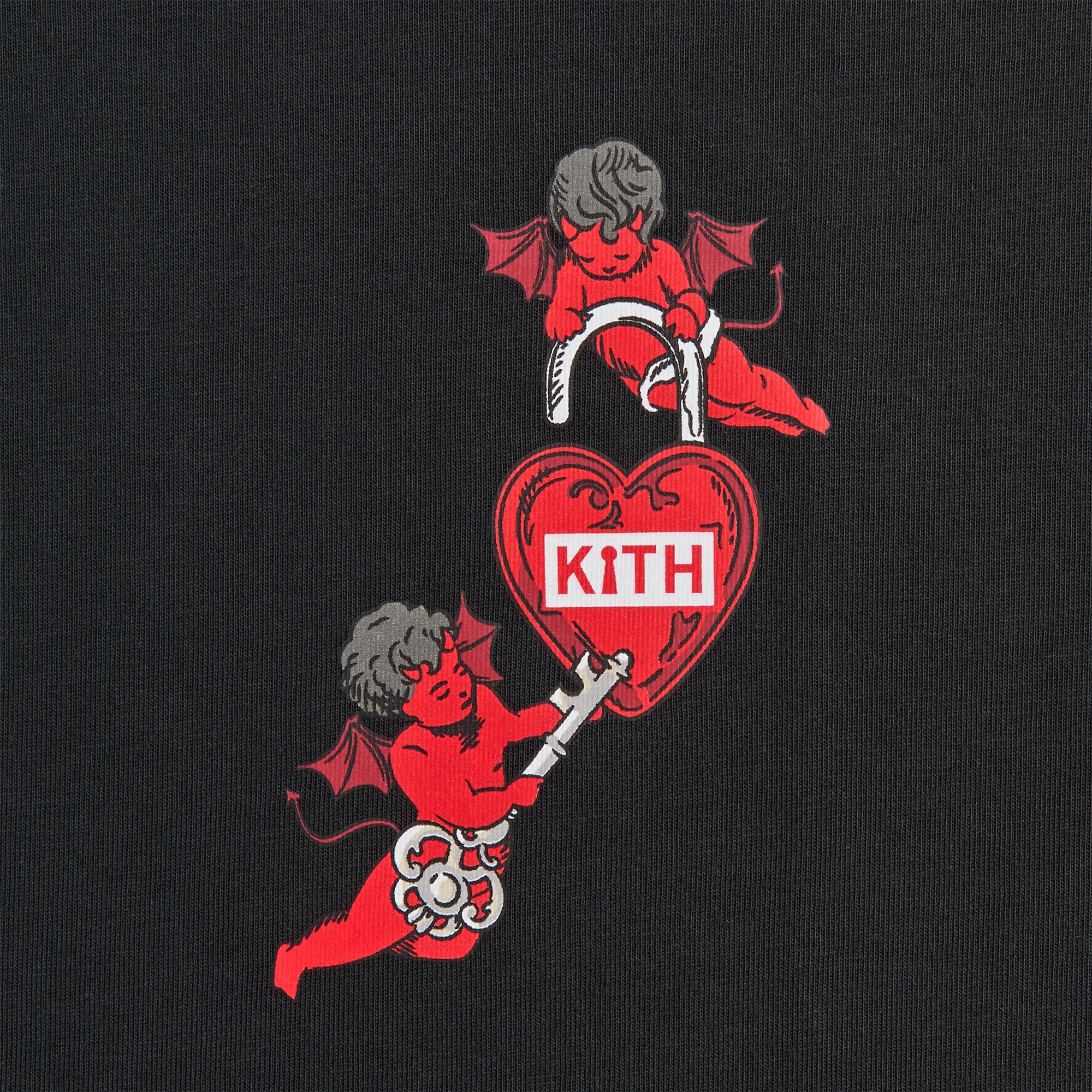 ☆ KITH Devil Love Lock tee 限定ロゴTシャツ ☆ Kith Devil Love Lock Tee Black Men's - SS25 - US