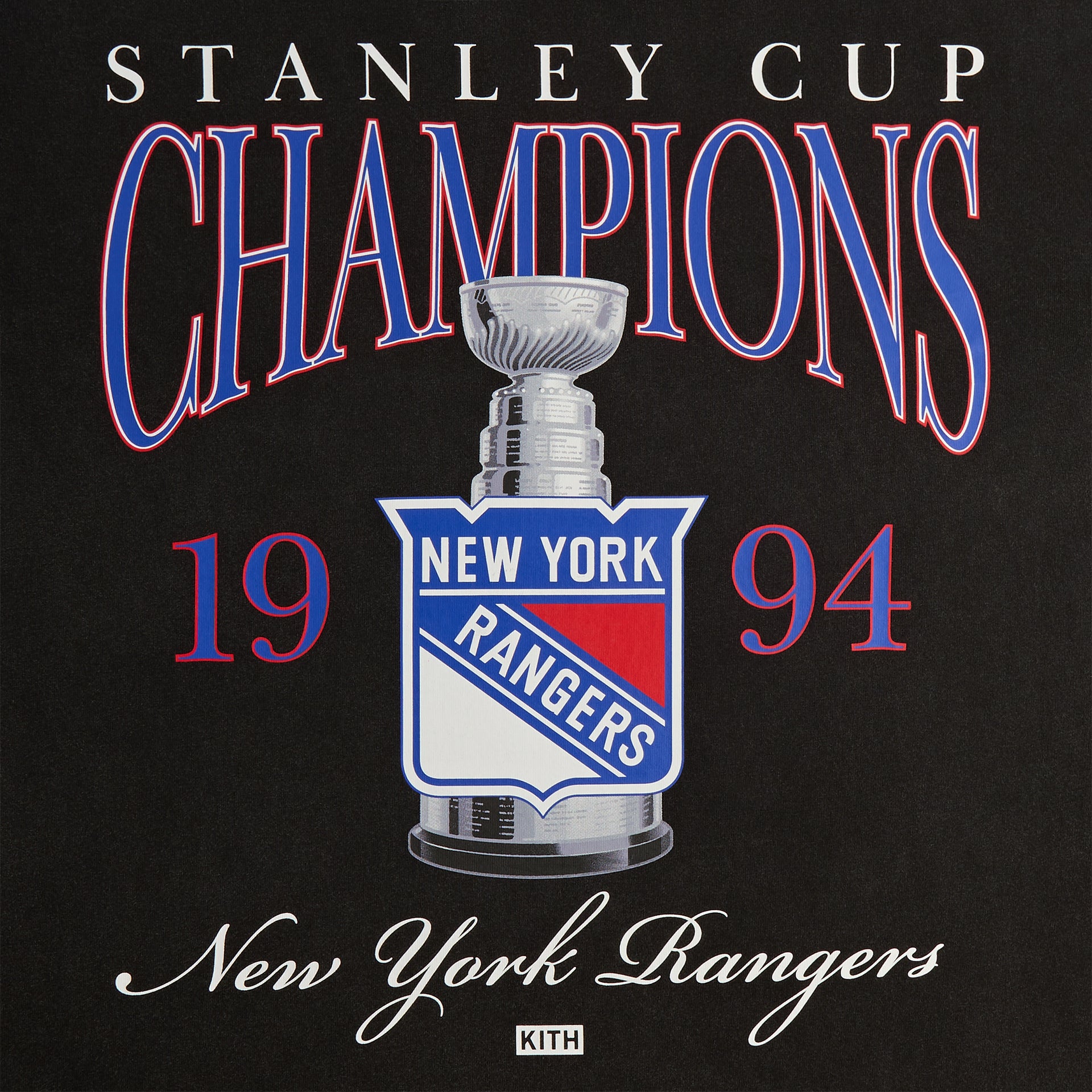 Kith for the New York Rangers Champion Vintage Tee - Black