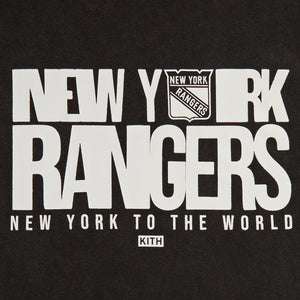 Kith for the New York Rangers New York To The World Vintage Tee - Black