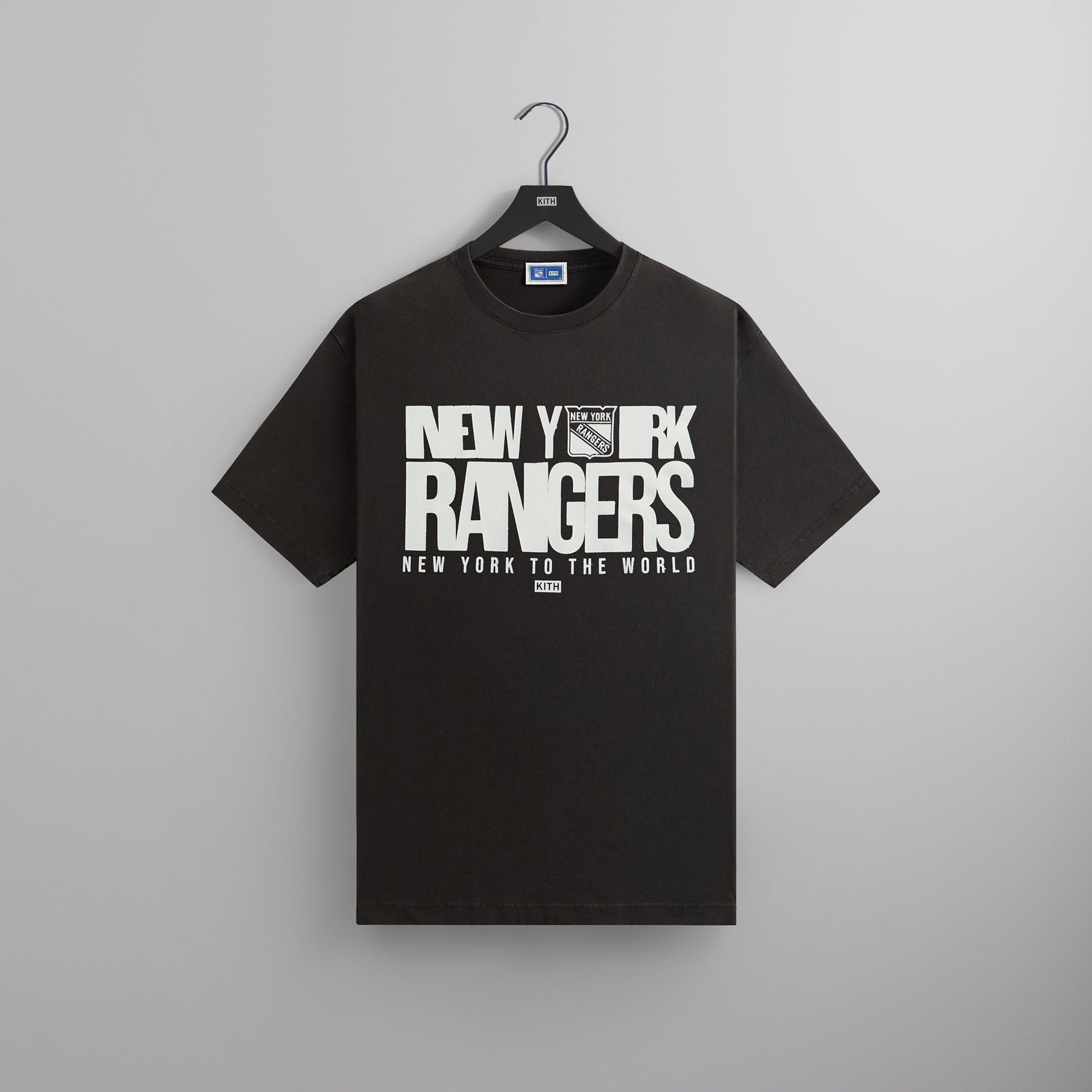 Kith for the New York Rangers New York To The World Vintage Tee - Black