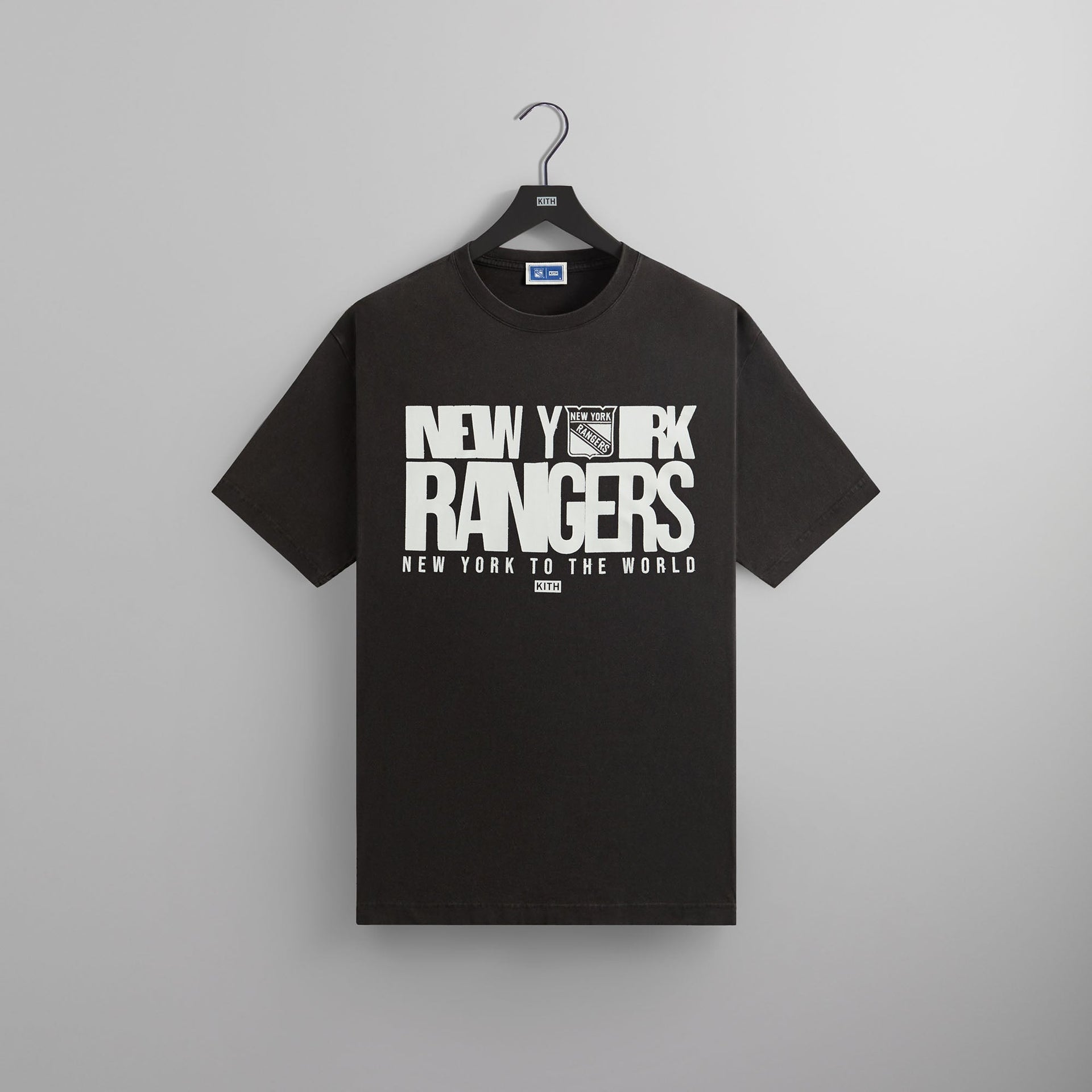 Kith for the New York Rangers New York To The World Vintage Tee - Black PH