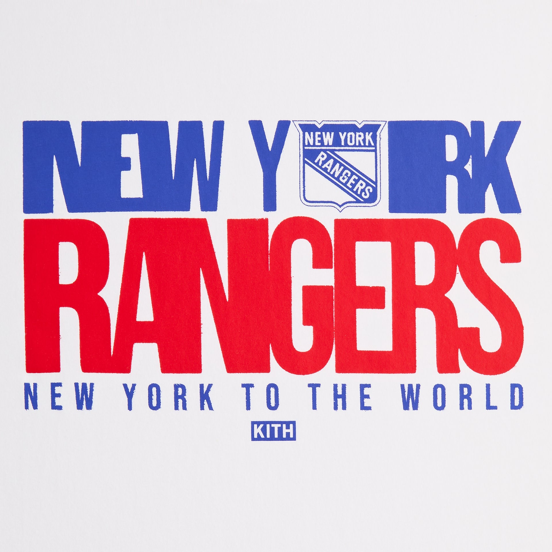 Kith for the New York Rangers New York To The World Vintage Tee - White