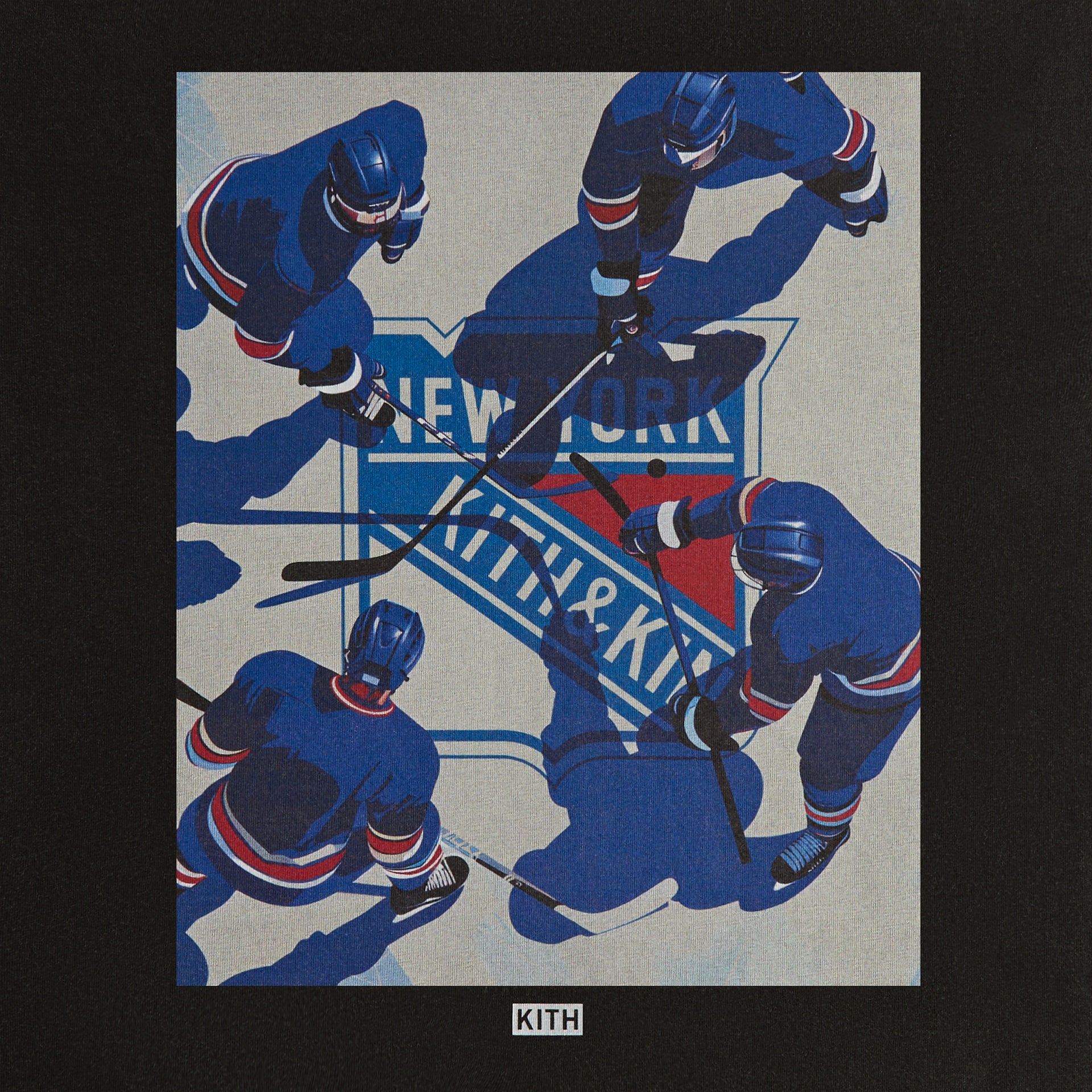 Kith for the New York Rangers on Ice Vintage Tee - Black