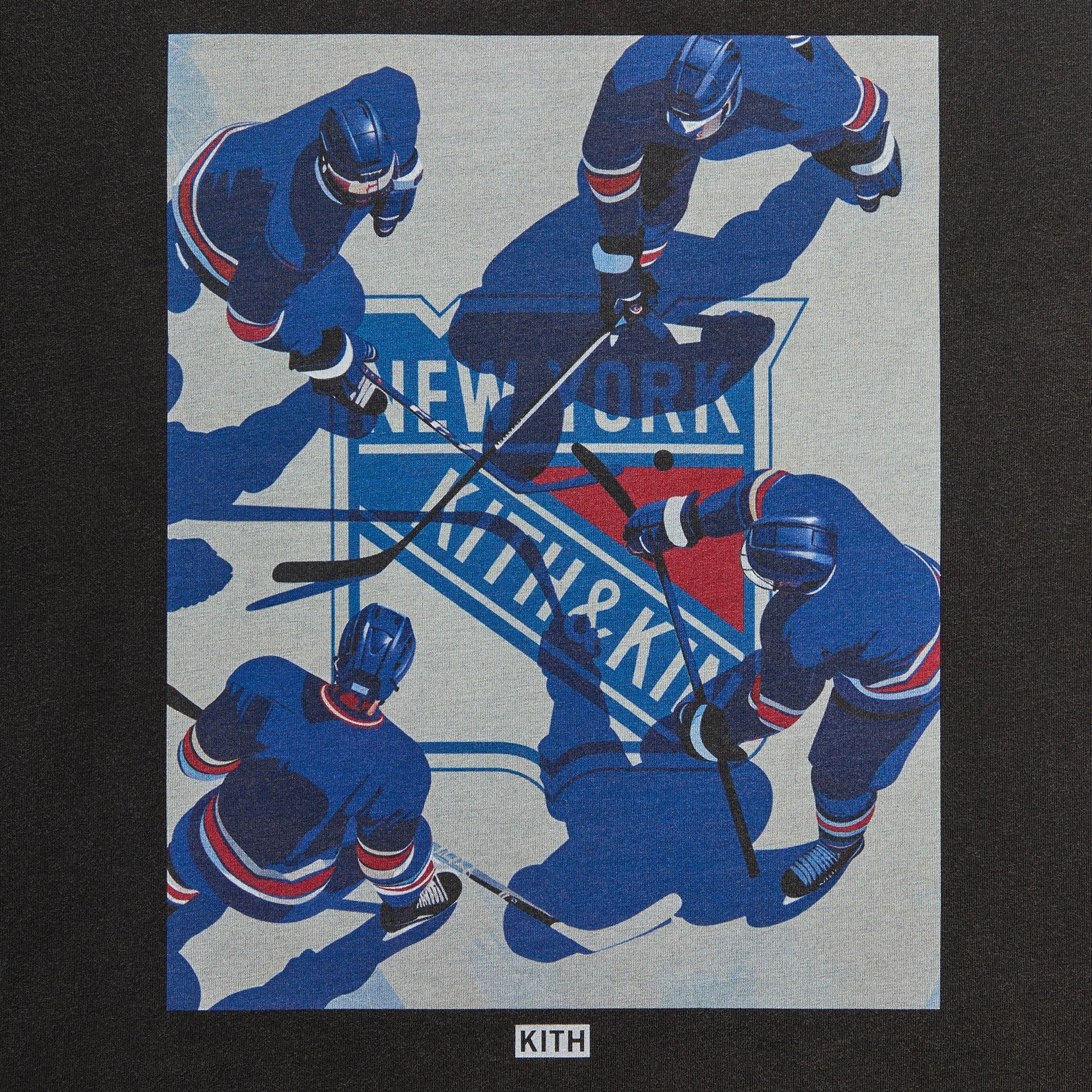 Kith for the New York Rangers On Ice Vintage Tee - Black - PH