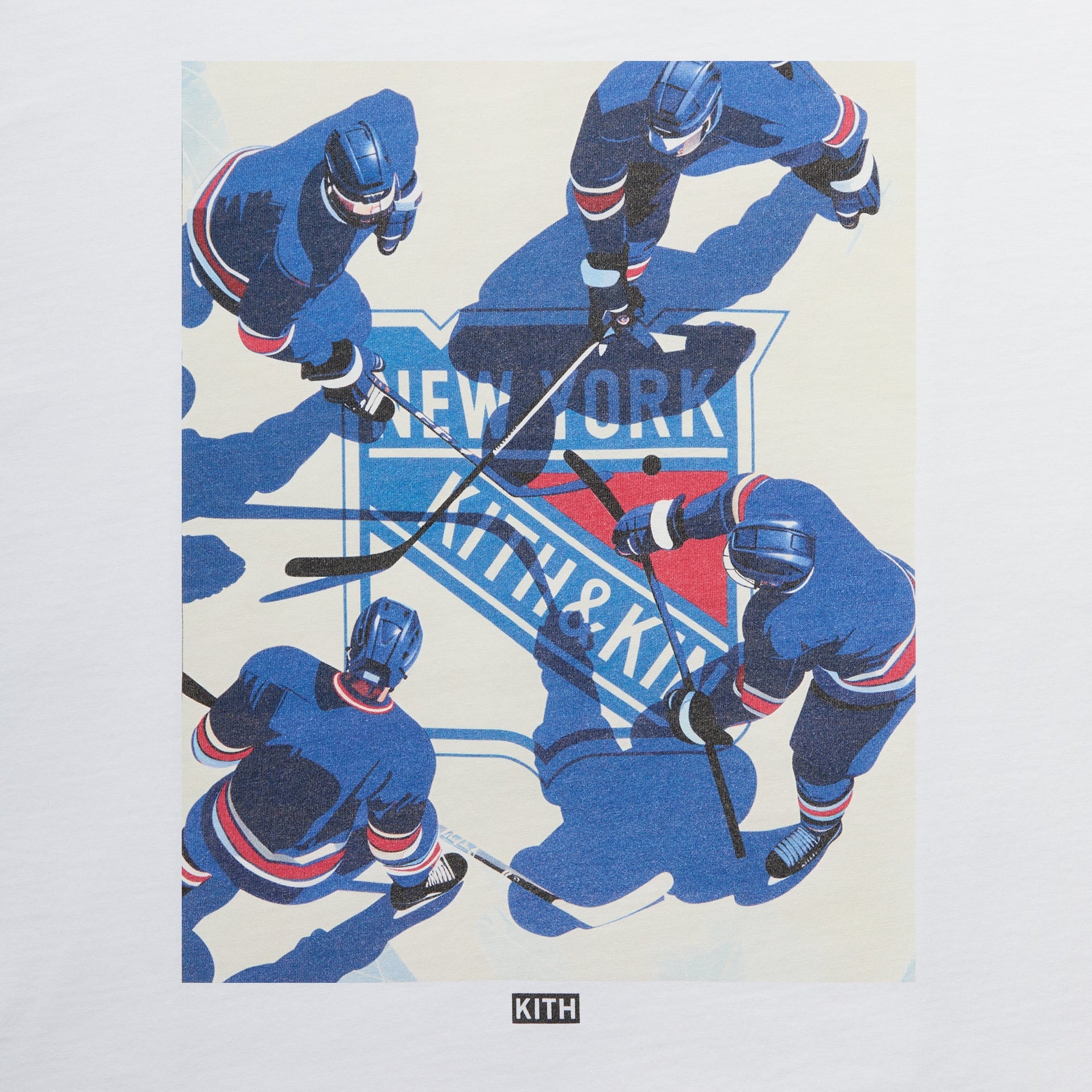 Kith for the New York Rangers On Ice Vintage Tee - White - PH