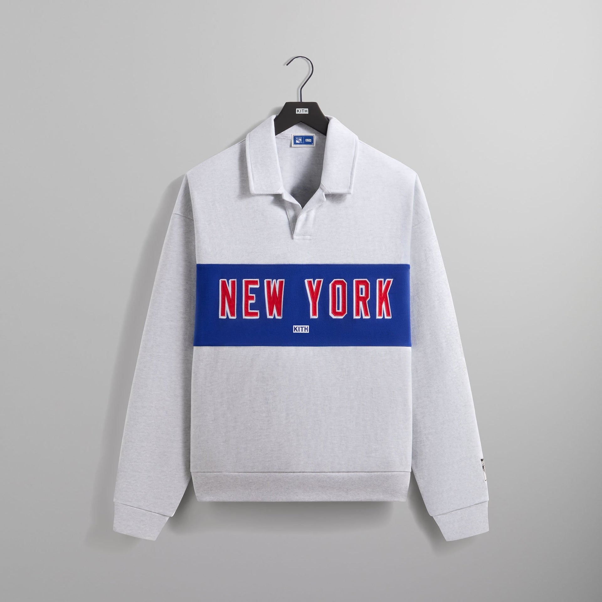 Kith for the New York Rangers New York Nelson Rugby - Light Heather Grey PH