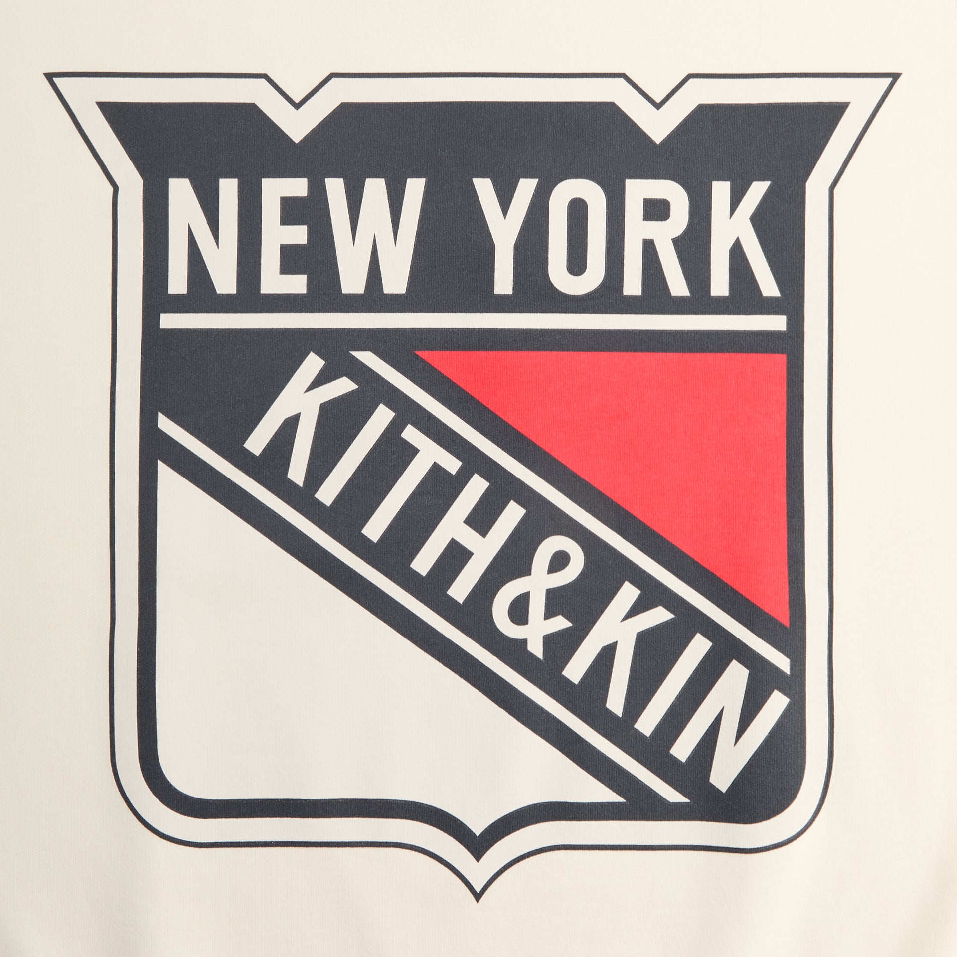 Kith for the New York Rangers Shield Nelson Crewneck - Sandrift