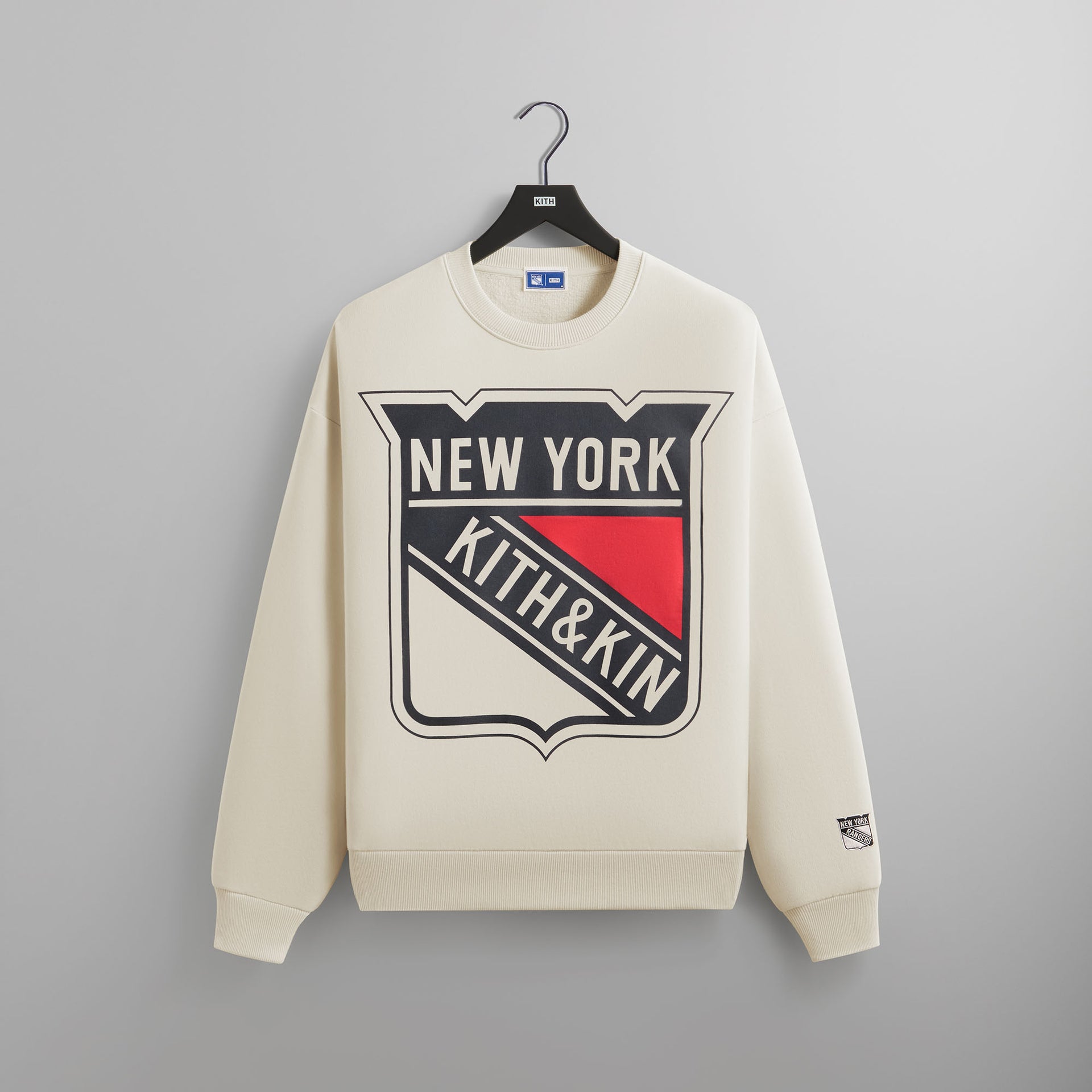 Kith for the New York Rangers Shield Nelson Crewneck - Sandrift