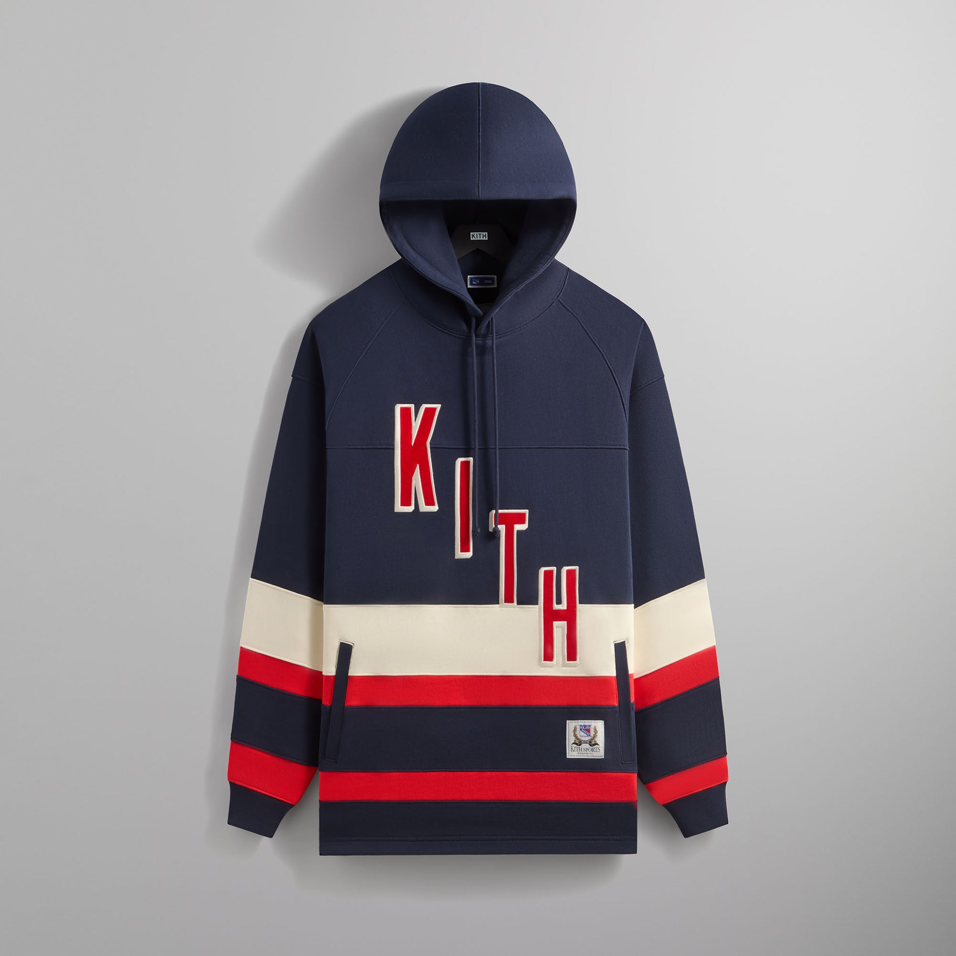 Kith for the New York Rangers Skewed Delk Hoodie - Nocturnal