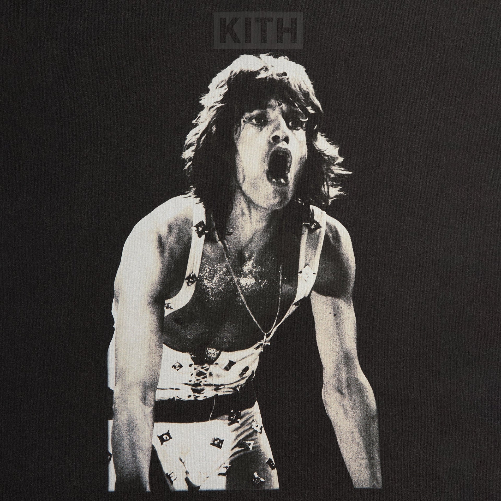 Kith for The Rolling Stones Mick Jagger Concert Photo Vintage Tee - Black - PH
