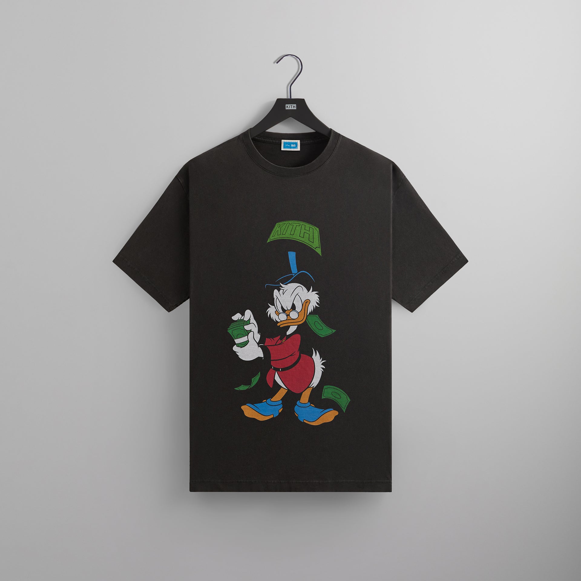 Disney | Kith for Donald Duck Scrooge Dollar Vintage Tee - Black