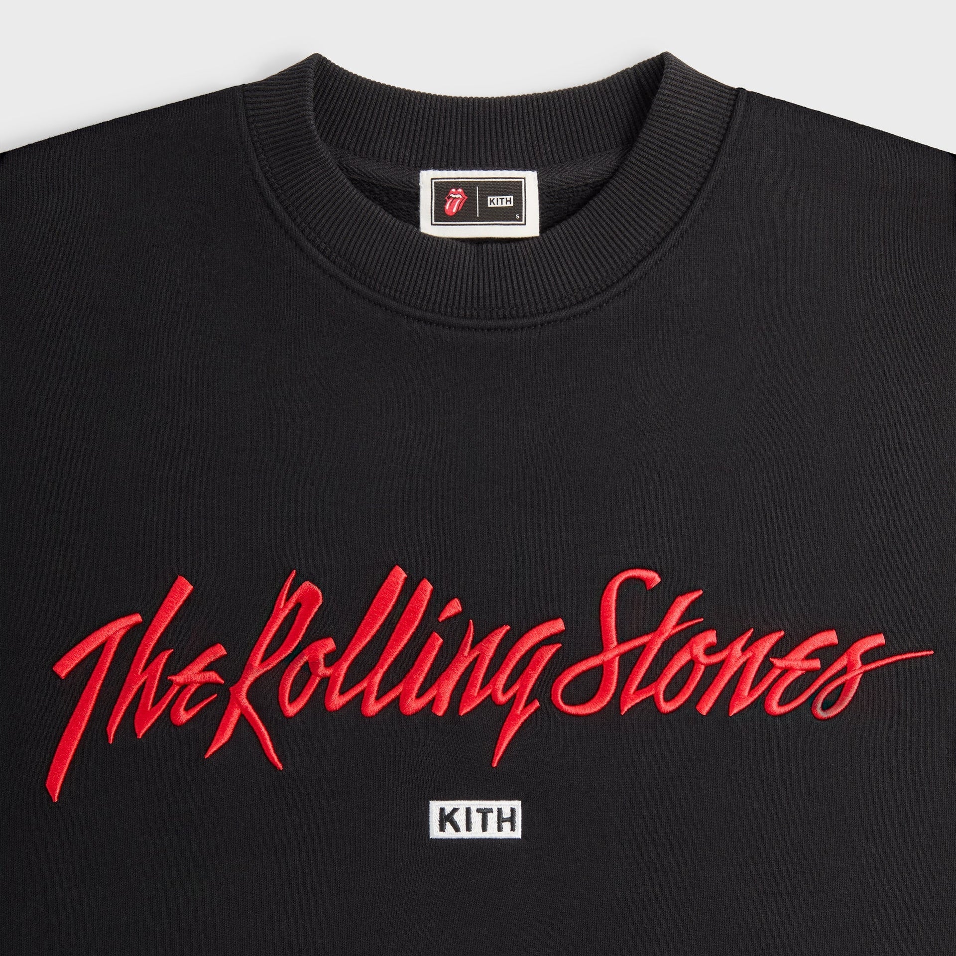 Kith for The Rolling Stones Monogram Tongue Nelson Crew - Black - PH