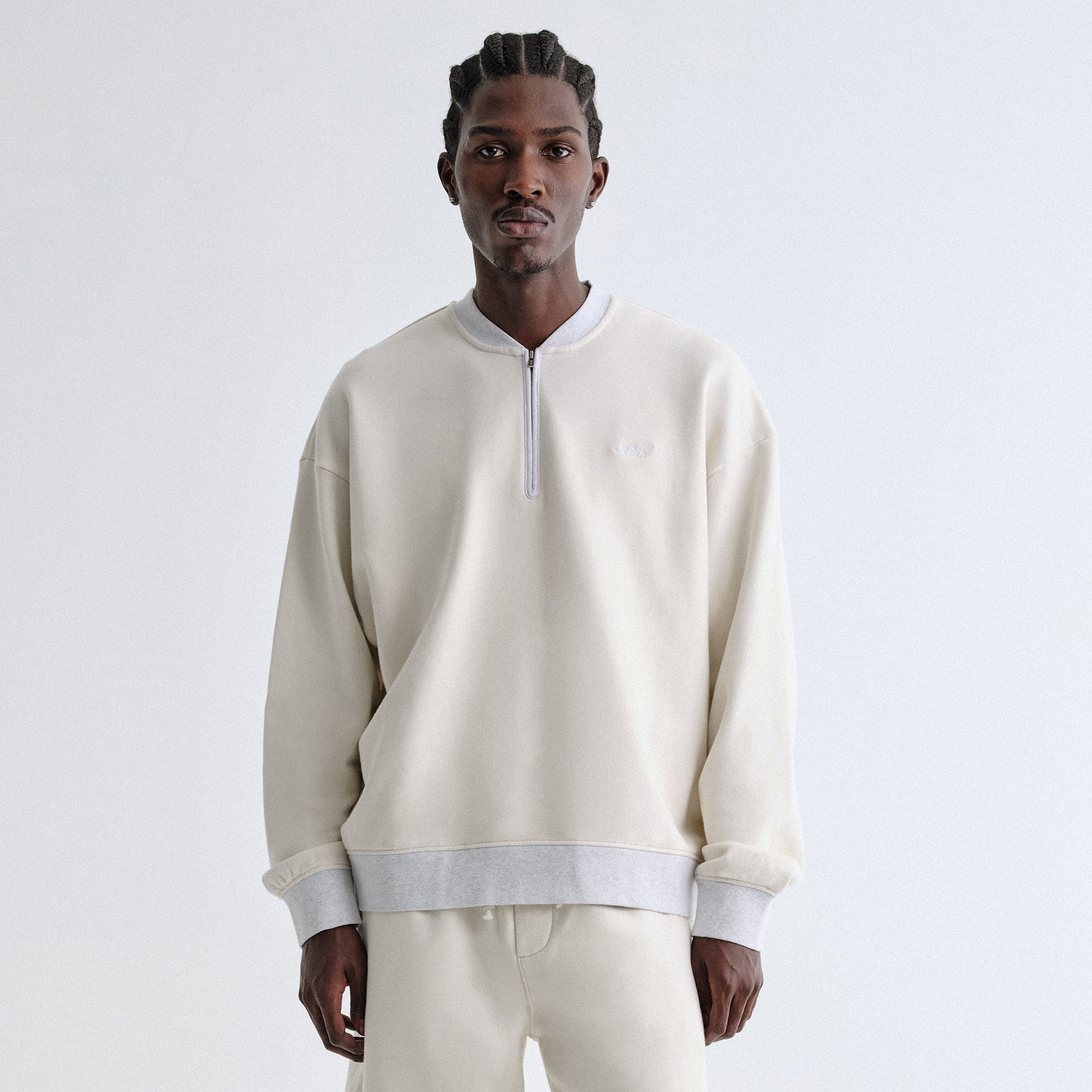 Kith Quarter Zip Terry Nelson Crewneck - Sandrift - PH