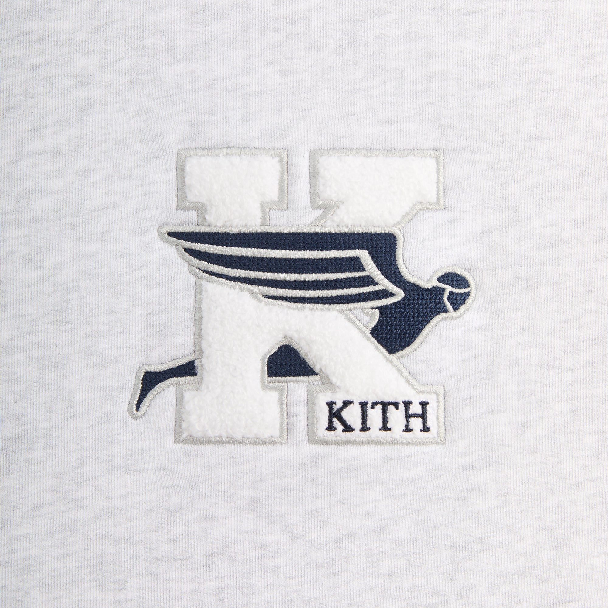 ■KITH■Kith Flight Logo Nelson クルーネック Kith Flight Logo Nelson Crewneck - Light Heather Grey