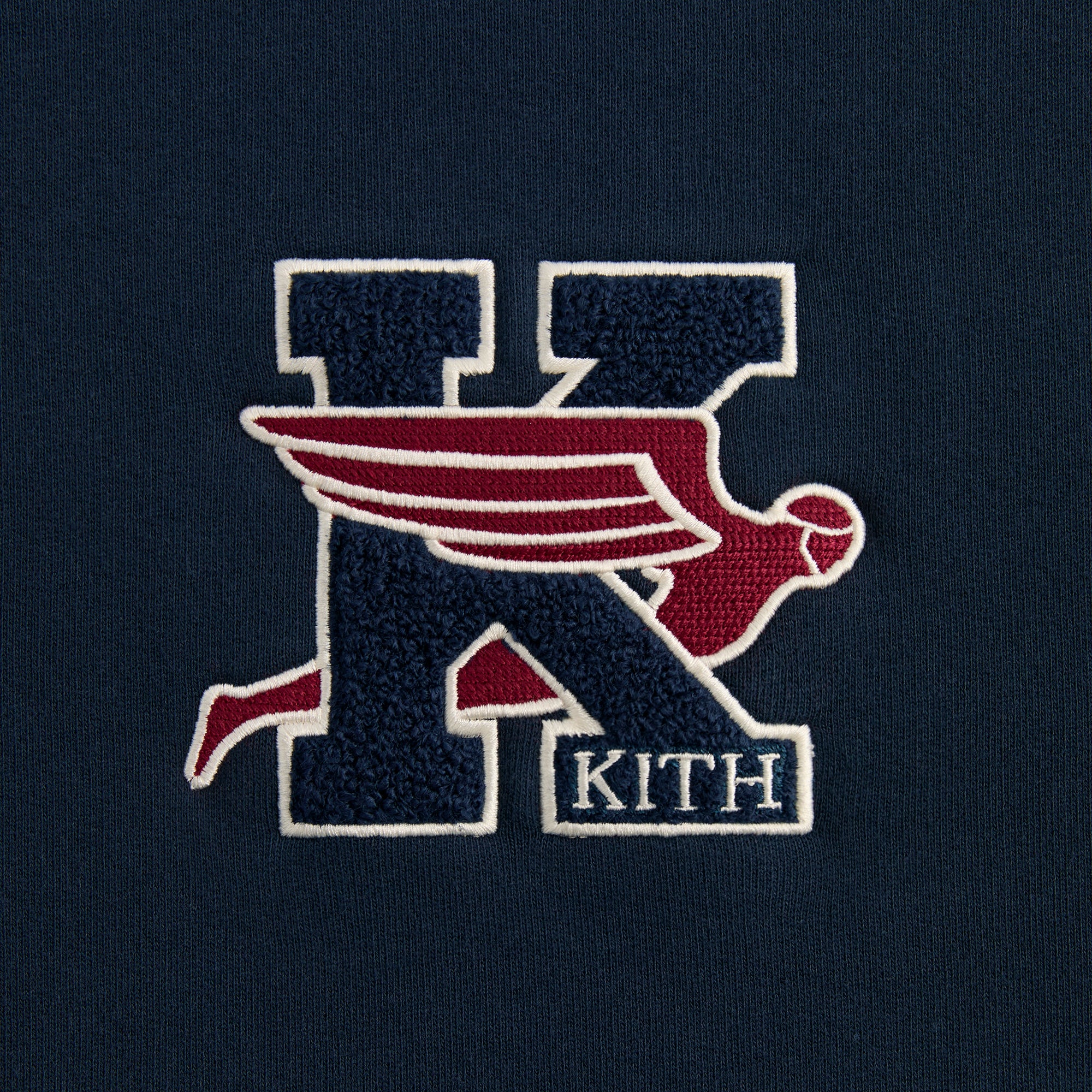 ■KITH■Kith Flight Logo Nelson クルーネック Kith Flight Logo Nelson Crewneck - Light Heather Grey