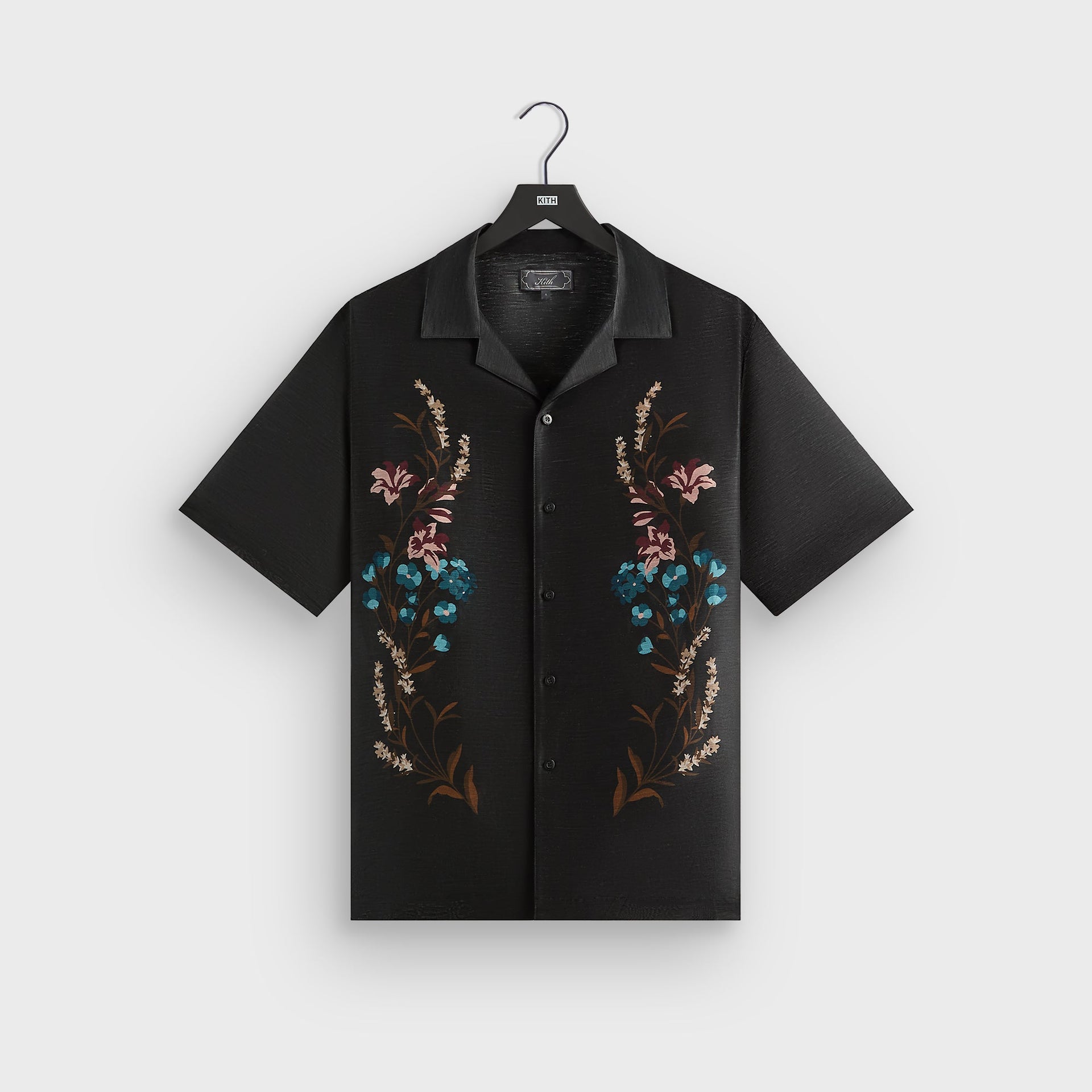 Kith Linen Thompson Camp Collar Shirt - Black PH